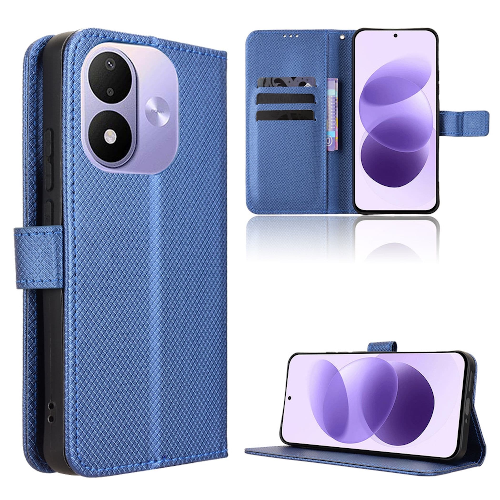 Handyh&uuml;lle Klapp f&uuml;r Xiaomi Redmi Note 17 / 17 Pro Kunstleder Diamant Design - Bild 1