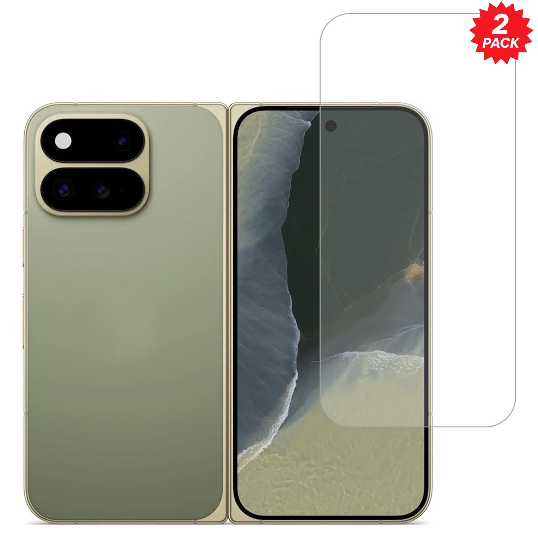 2x Schutzglas Displayschutz f&uuml;r Google Pixel 11 Pro Fold 9H Hartglas Bildschirm - Bild 1