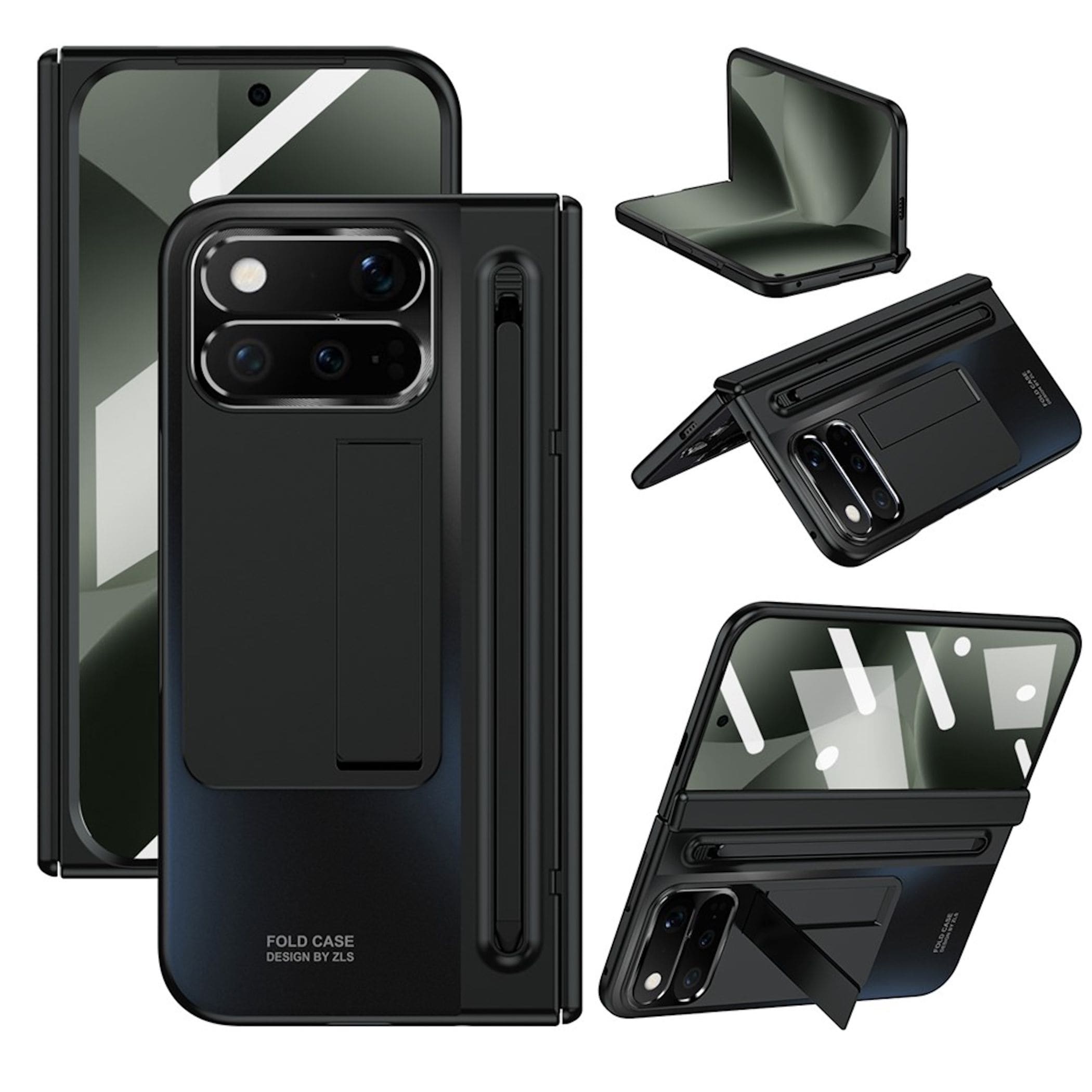 Handyh&uuml;lle + 9H Schutzglas + Stift f&uuml;r Google Pixel 11 Pro Fold Full Cover - Bild 1