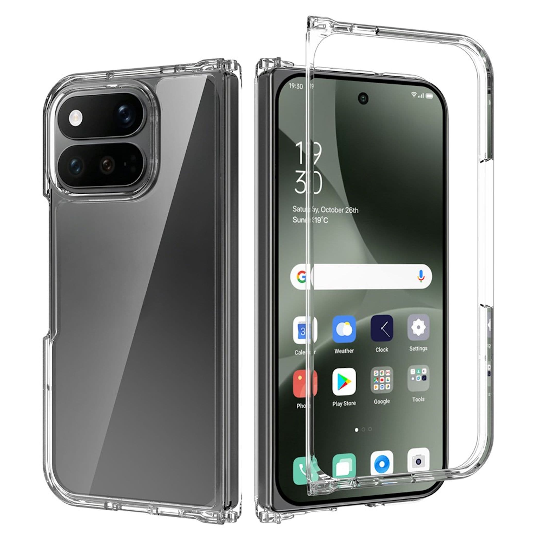 Handy H&uuml;lle f&uuml;r Google Pixel 11 Pro Fold Acryl TPU Kameraschutz Transparent - Bild 1