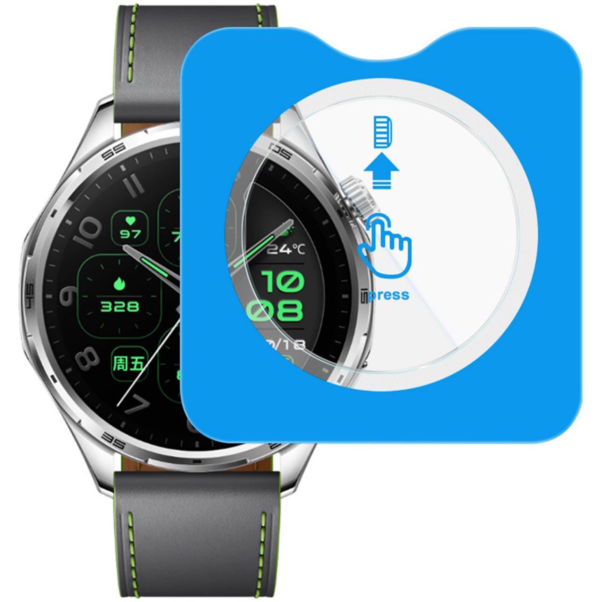 Smartwatch 9H Schutzglas f&uuml;r Honor Watch 6 Plus mit Easy Install Anbringhilfe - Bild 1