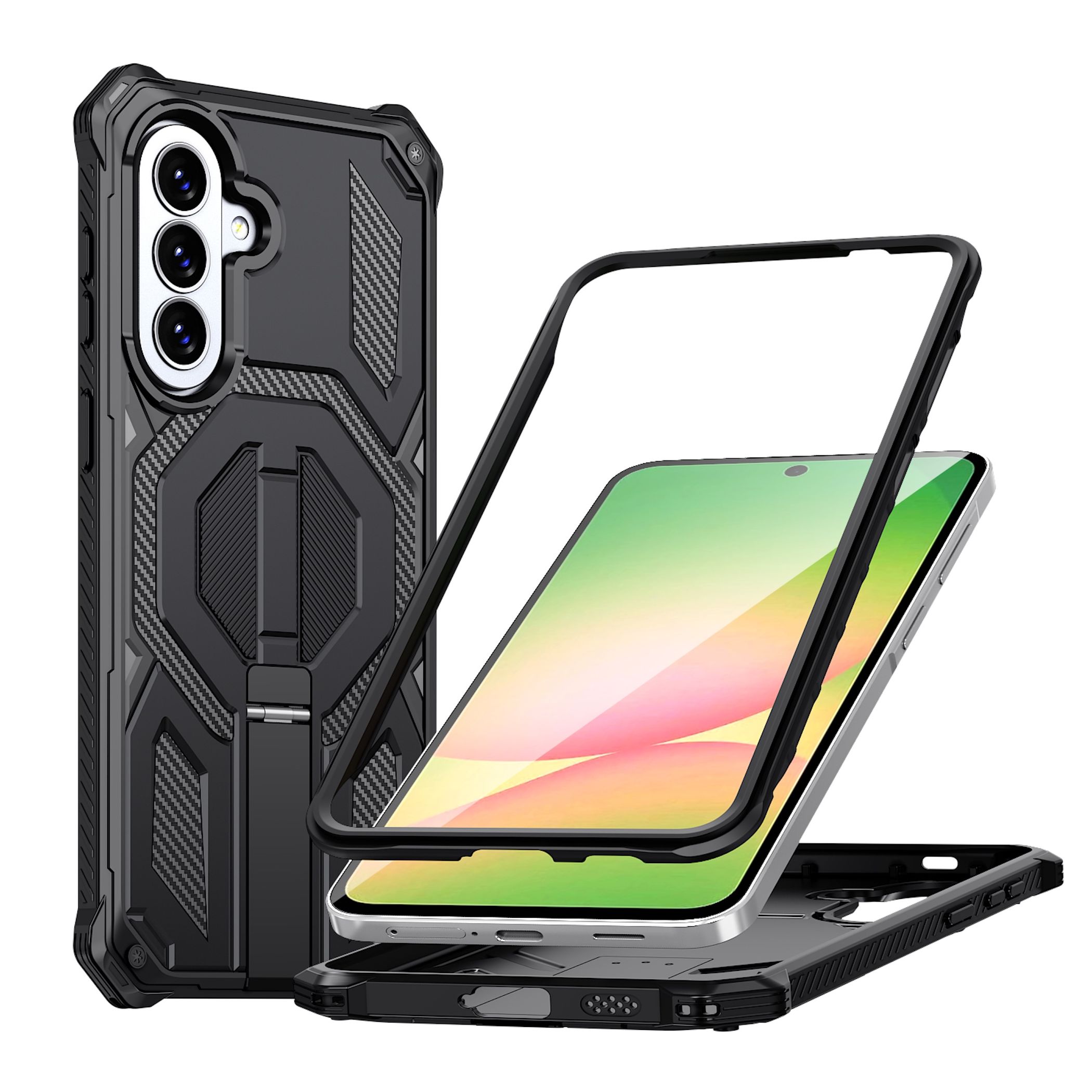 Magnetische Handyh&uuml;lle f&uuml;r Samsung Galaxy A56 / A37 / A36 / A27 St&auml;nder Bumper - Bild 1