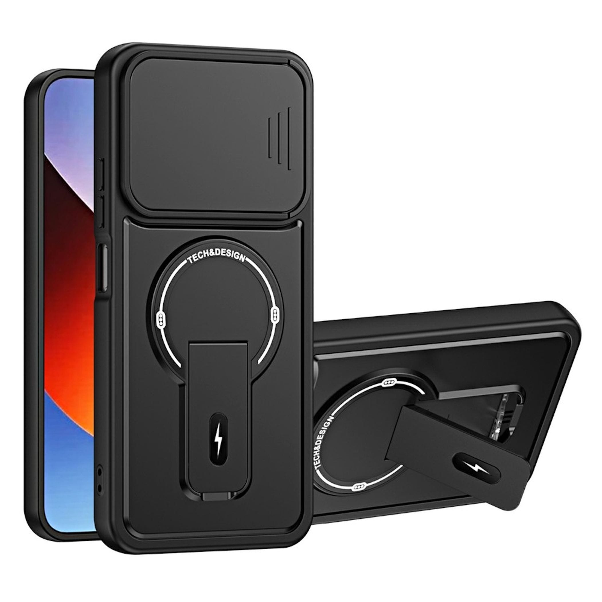 Magnetische Camshield Handyh&uuml;lle f&uuml;r Xiaomi Redmi A7 Pro 4G Kickstand St&auml;nder - Bild 1