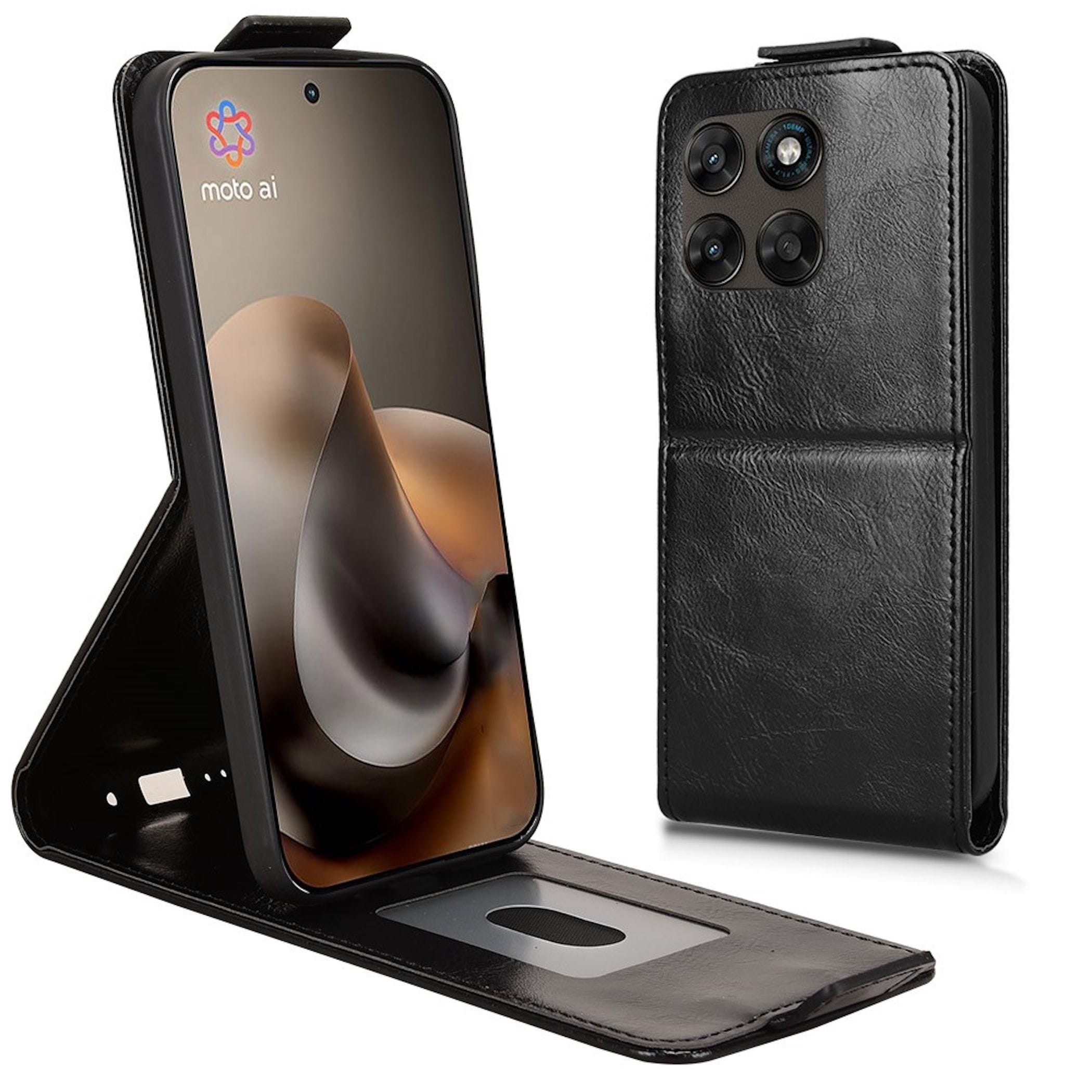 Handy H&uuml;lle Klapph&uuml;lle f&uuml;r Motorola Moto G87 / G77 / G67 Kartenfach Kunstleder - Bild 1