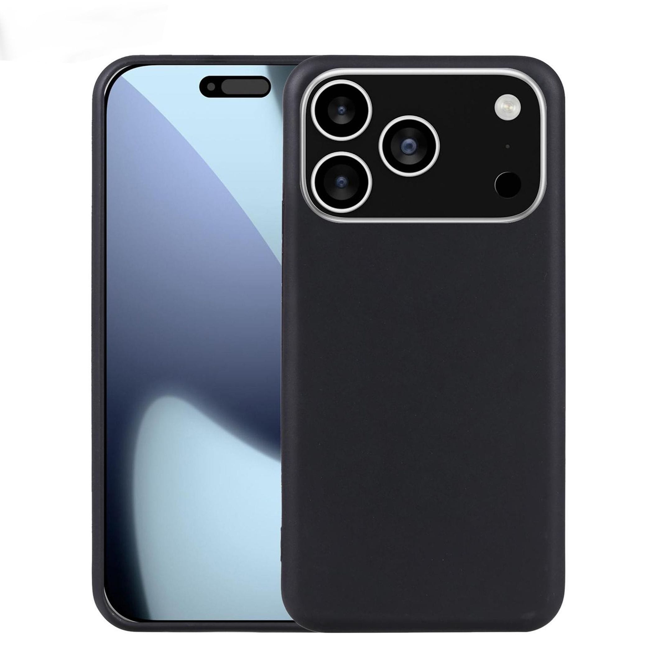 Silikon Handyh&uuml;lle f&uuml;r Apple iPhone 18 Pro Max TPU Sto&szlig;fest Flexibel Schwarz - Bild 1