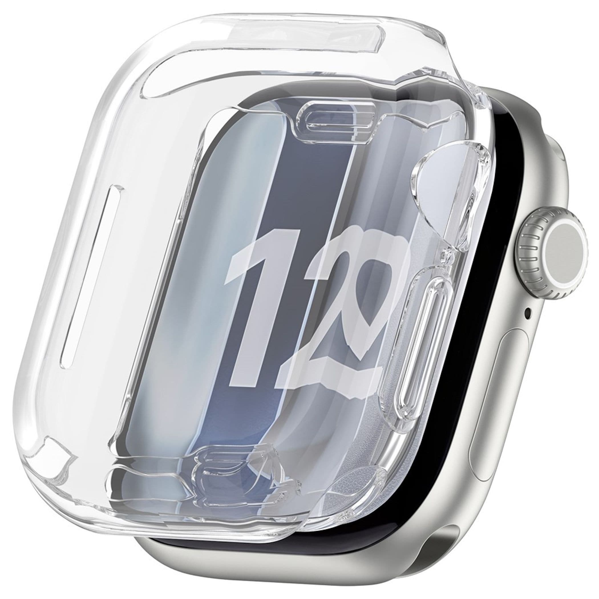 Smartwatch TPU H&uuml;lle f&uuml;r Apple Watch Series 12 46mm / 42mm Electroplated Cover - Bild 1