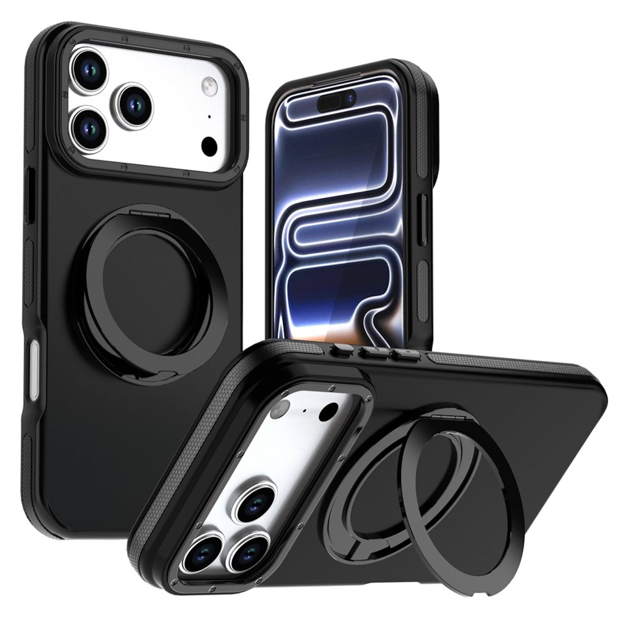 Magnet Handyh&uuml;lle f&uuml;r Apple iPhone 18 17 Pro & Max 360 Grad Ringhalter St&auml;nder - Bild 1