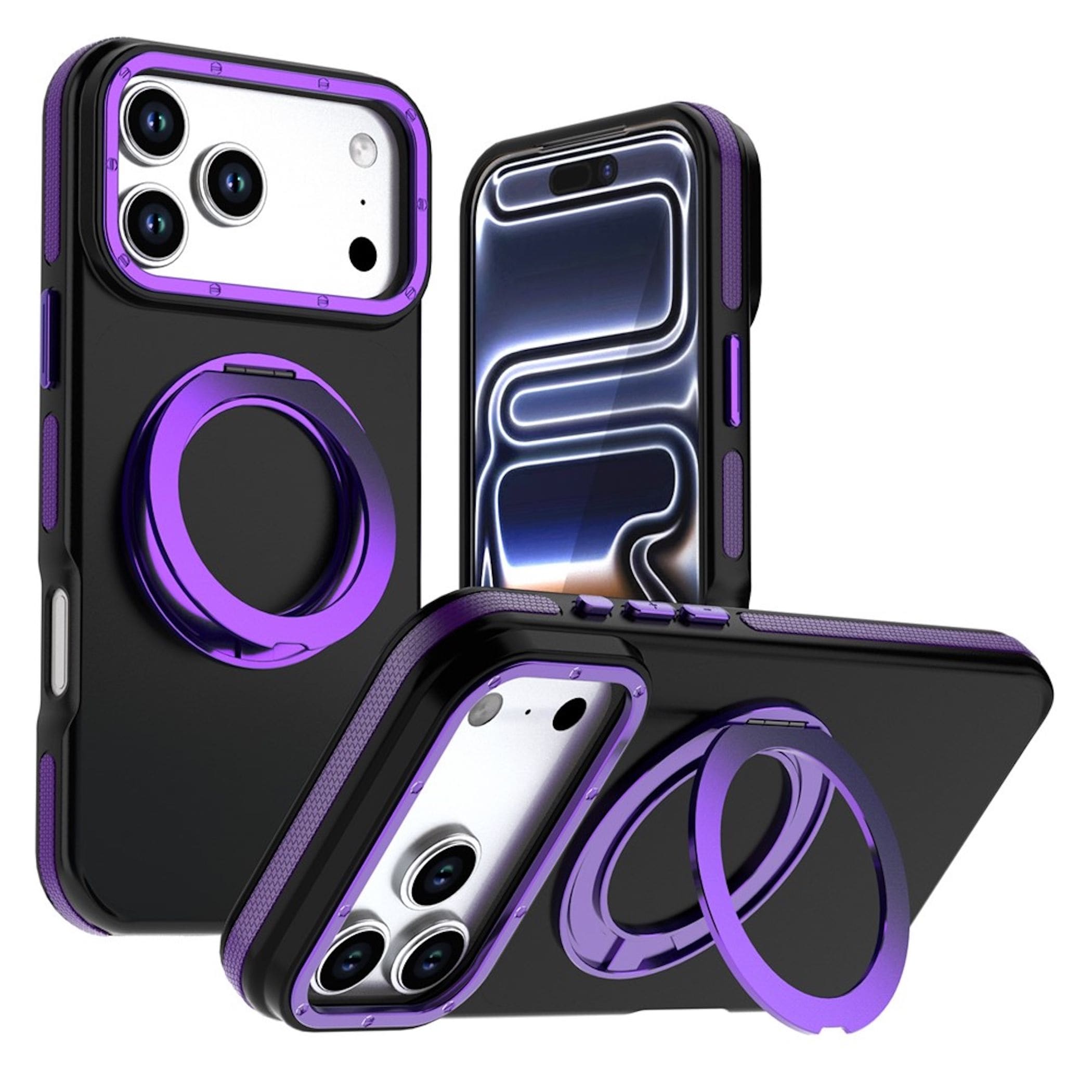 Magnet Handyh&uuml;lle f&uuml;r Apple iPhone 18 17 Pro & Max 360 Grad Ringhalter St&auml;nder - Bild 1