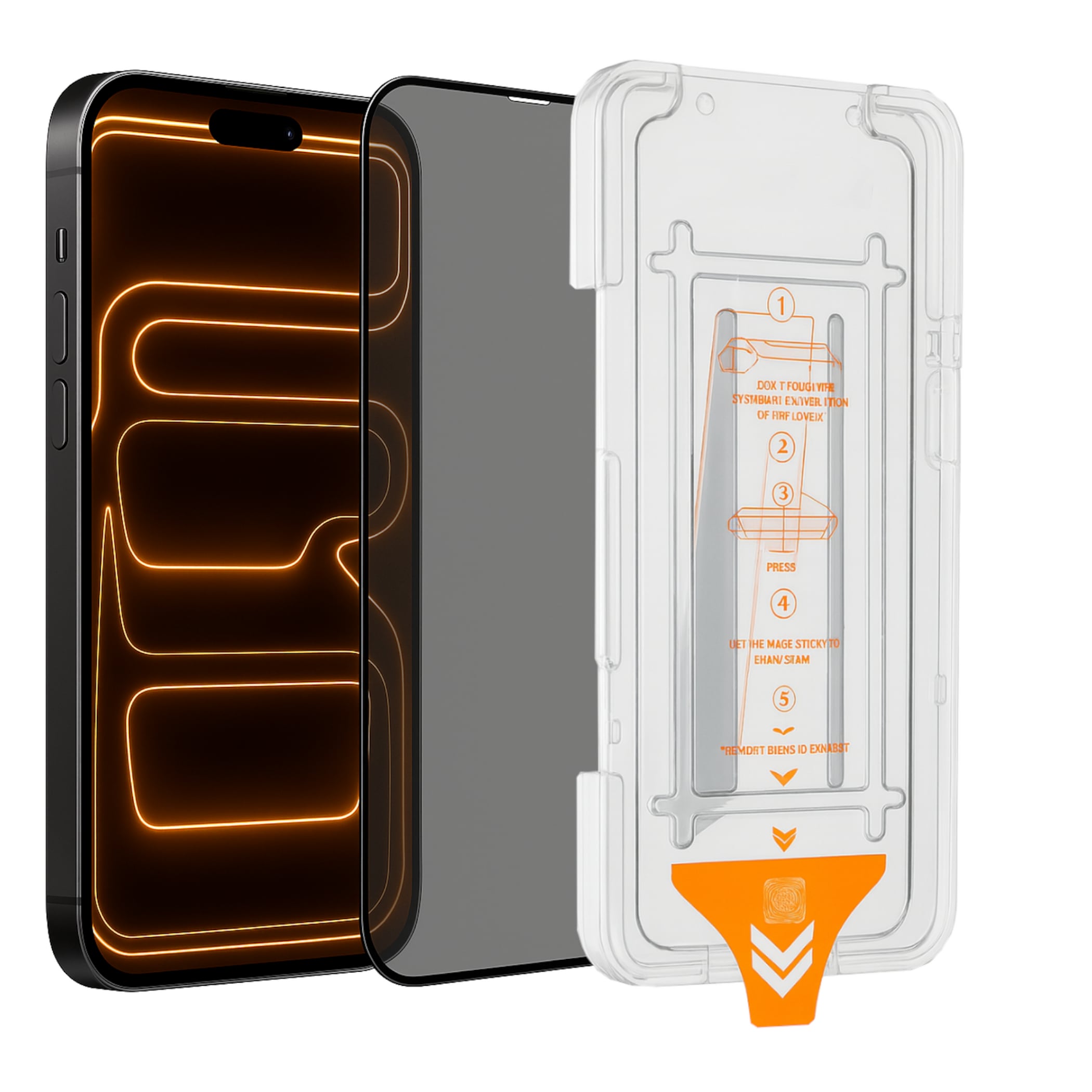 SnapFit Privacy Glas f&uuml;r Apple iPhone 18 Pro Max Installationshilfe Premium 9H - Bild 1