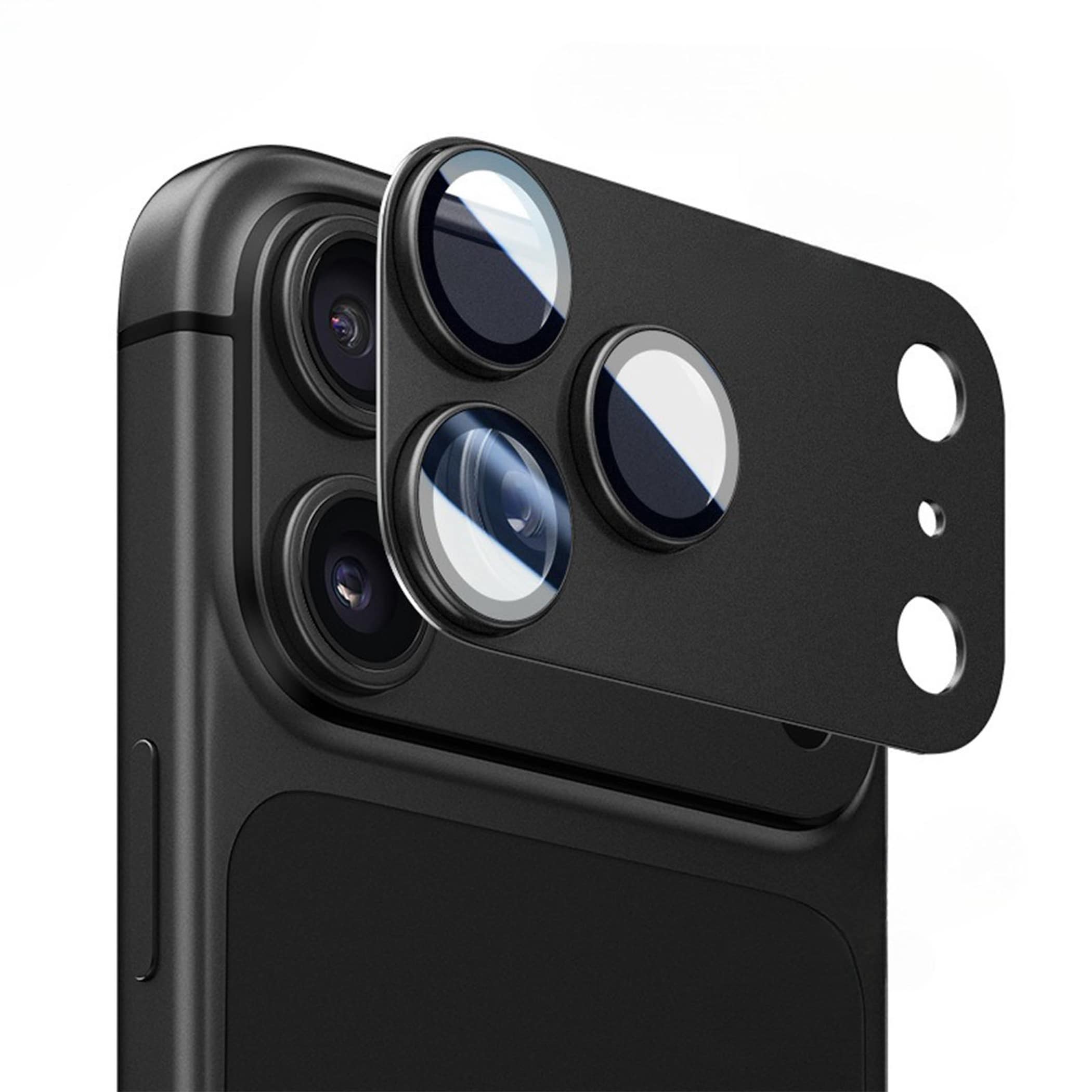 3D Kamera Schutzglas f&uuml;r Apple Phone 18 Pro 9H Linsen Aluminium Komplettschutz - Bild 1