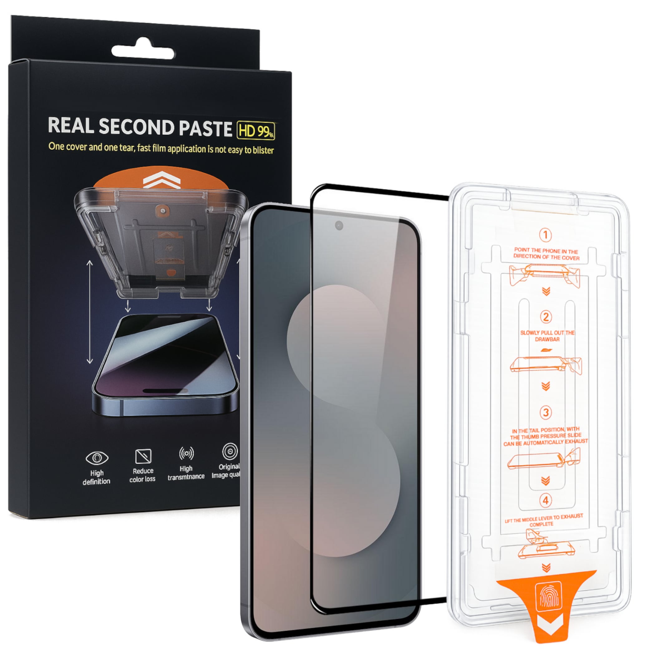 SnapFit Display Schutzglas f&uuml;r Samsung Galaxy S26 FE 5G Anbringhilfe 9H Hartglas - Bild 1