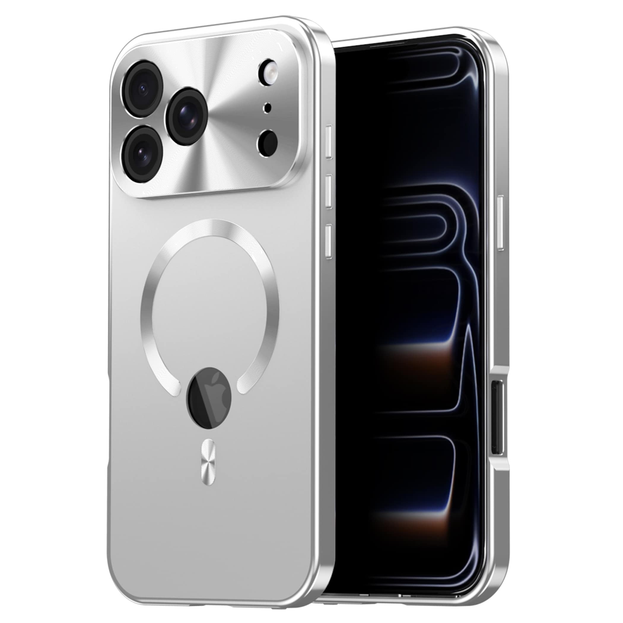 Magsafe Handyh&uuml;lle + Privacy Hart Schutz Glas f&uuml;r Apple iPhone 18 Pro Max Metall - Bild 1