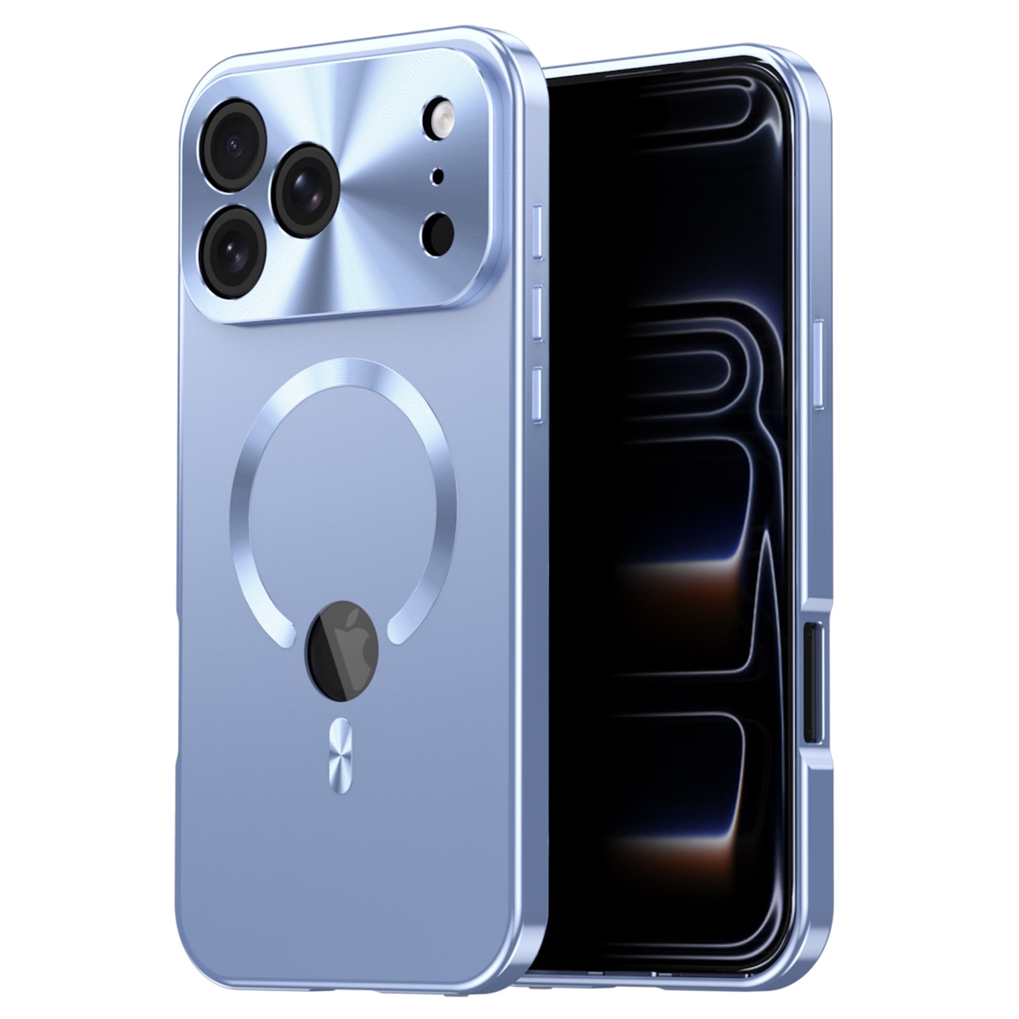 Magsafe Handyh&uuml;lle + Privacy Hart Schutz Glas f&uuml;r Apple iPhone 18 Pro Max Metall - Bild 1
