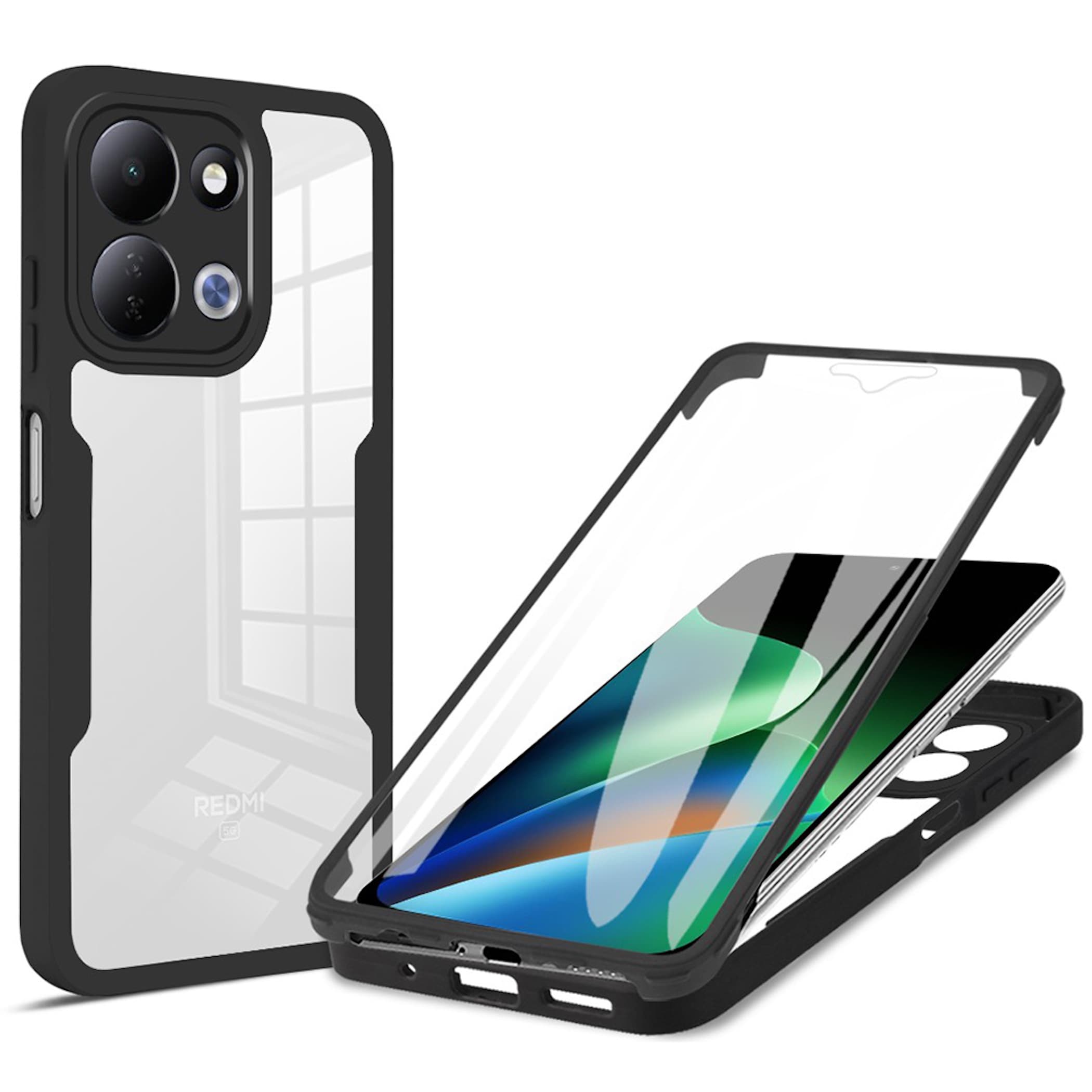 360 Grad Handyh&uuml;lle f&uuml;r Xiaomi Redmi 17 5G / 4G Display Folie & Kameraschutz - Bild 1