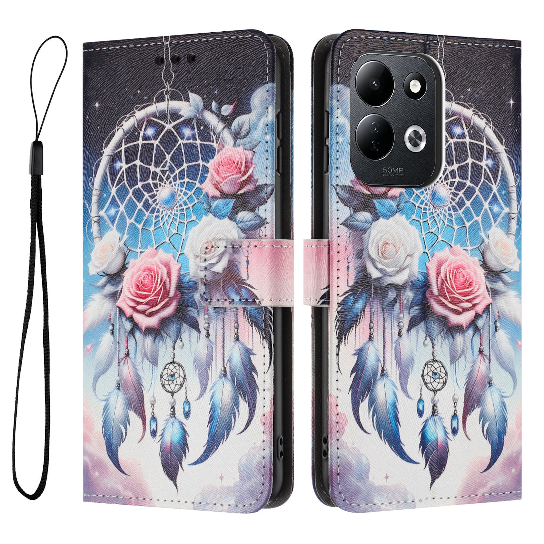 Handyh&uuml;lle Klapp Tasche f&uuml;r Xiaomi Redmi 17 4G / 5G Kunstleder Book Design - Bild 1