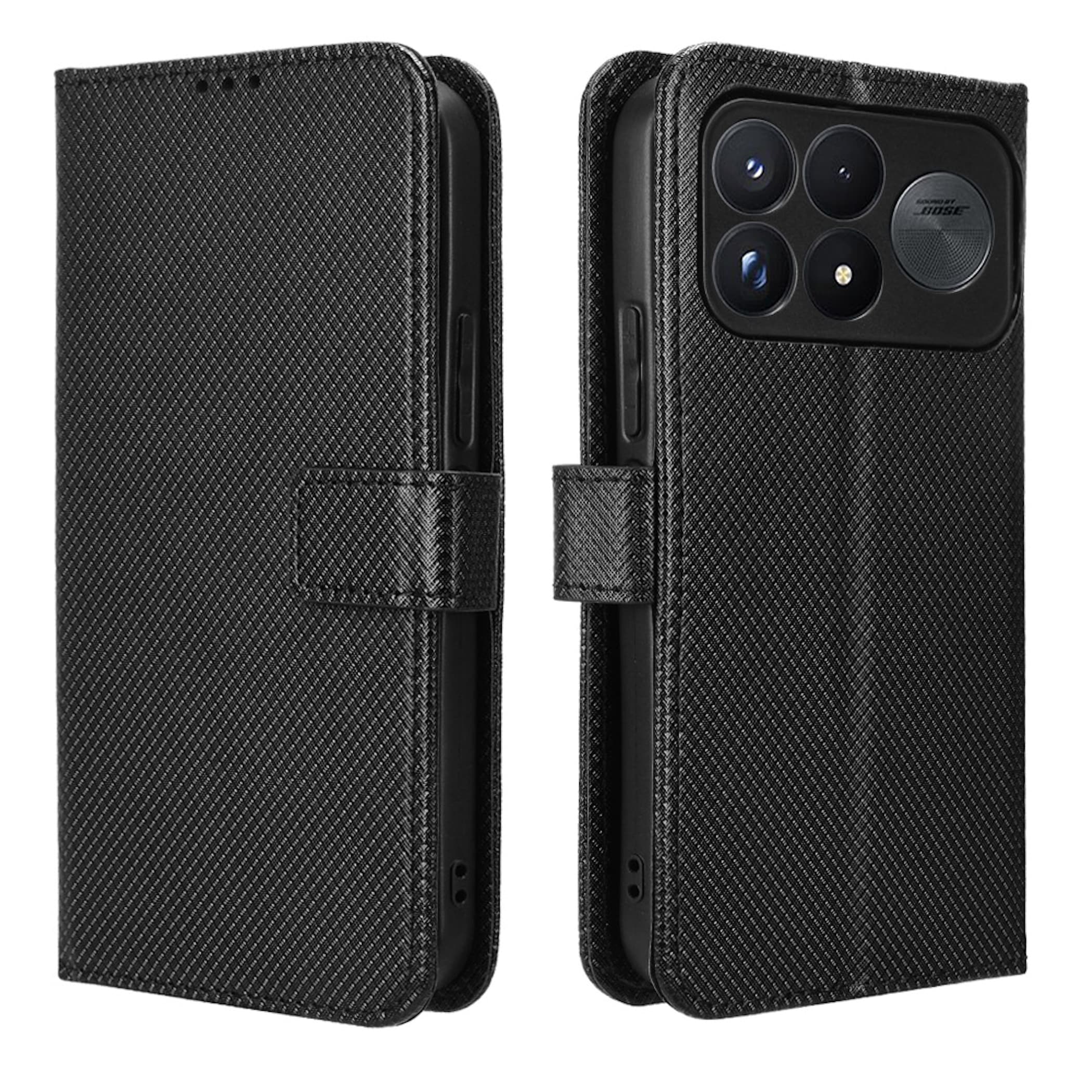 Handyhülle Klapp Tasche Xiaomi Poco F9 Ultra 5G Kunstleder Diamant Book ...