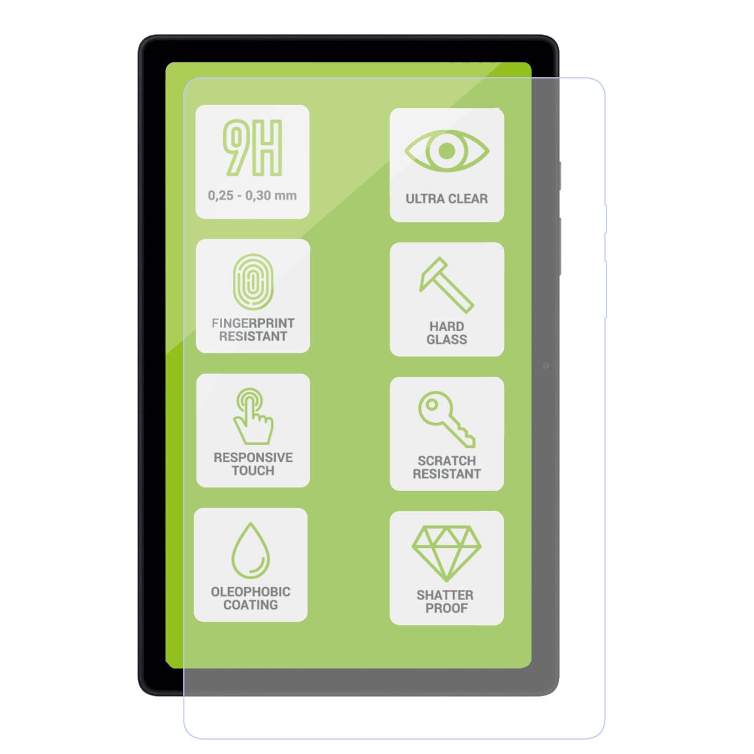 F&uuml;r Samsung Galaxy Tab S10 Plus / S9 Plus FE Plus 9H Hart Glas - Bild 1