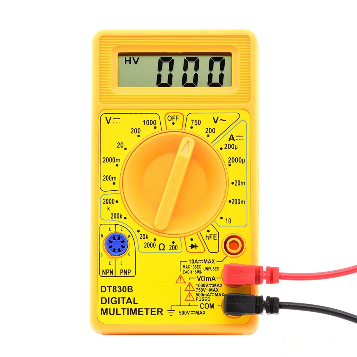 Digital-Multimeter DT-830B Messger&auml;t inkl. Pr&uuml;fkabel Messger&auml;t Widerstand Spannung - Bild 1