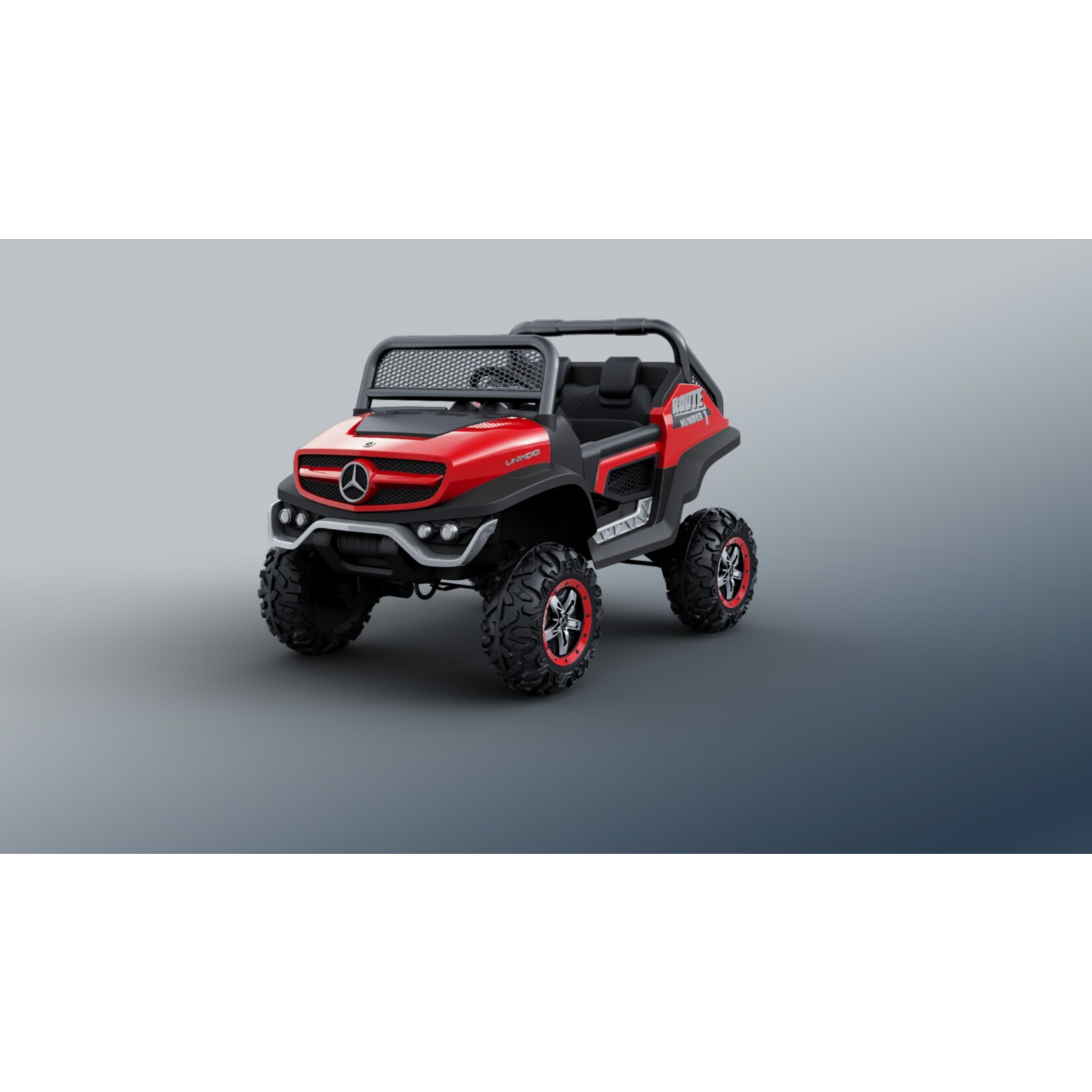 Kinder Elektro Auto Mercedes Unimog 2-Sitzer Gel&auml;nde Fahrzeug Atv Quad - Bild 1