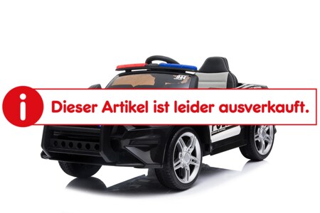 Kinderfahrzeug Elektro Auto Kinder Auto Polizei Design 12V 2x35W 2,4Ghz USB  MP3 Sirene online kaufen bei Netto