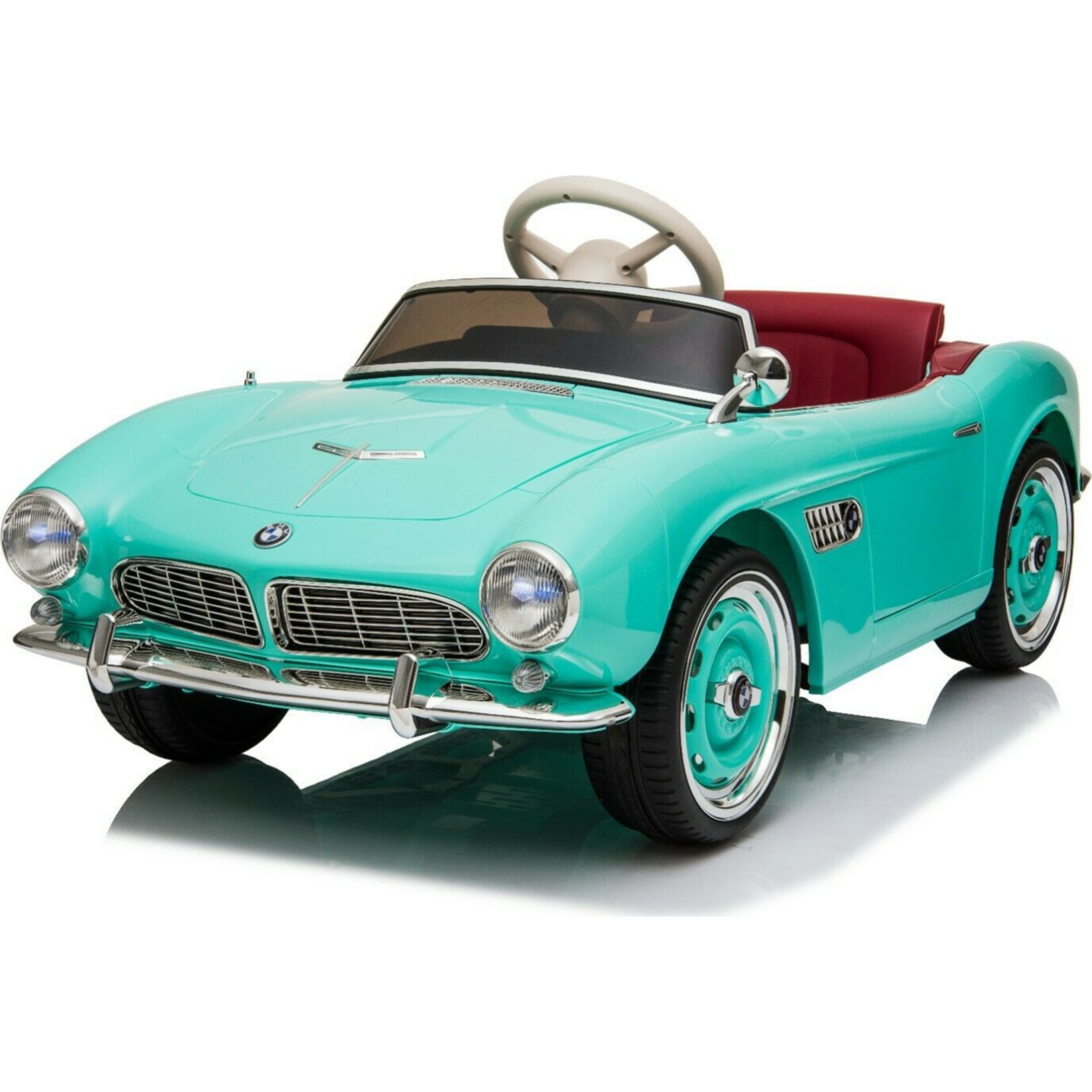 Kinder Elektro Auto Oldtimer BMW Retro 507 Kinder Auto EVA Leder USB Mp3 - Bild 1