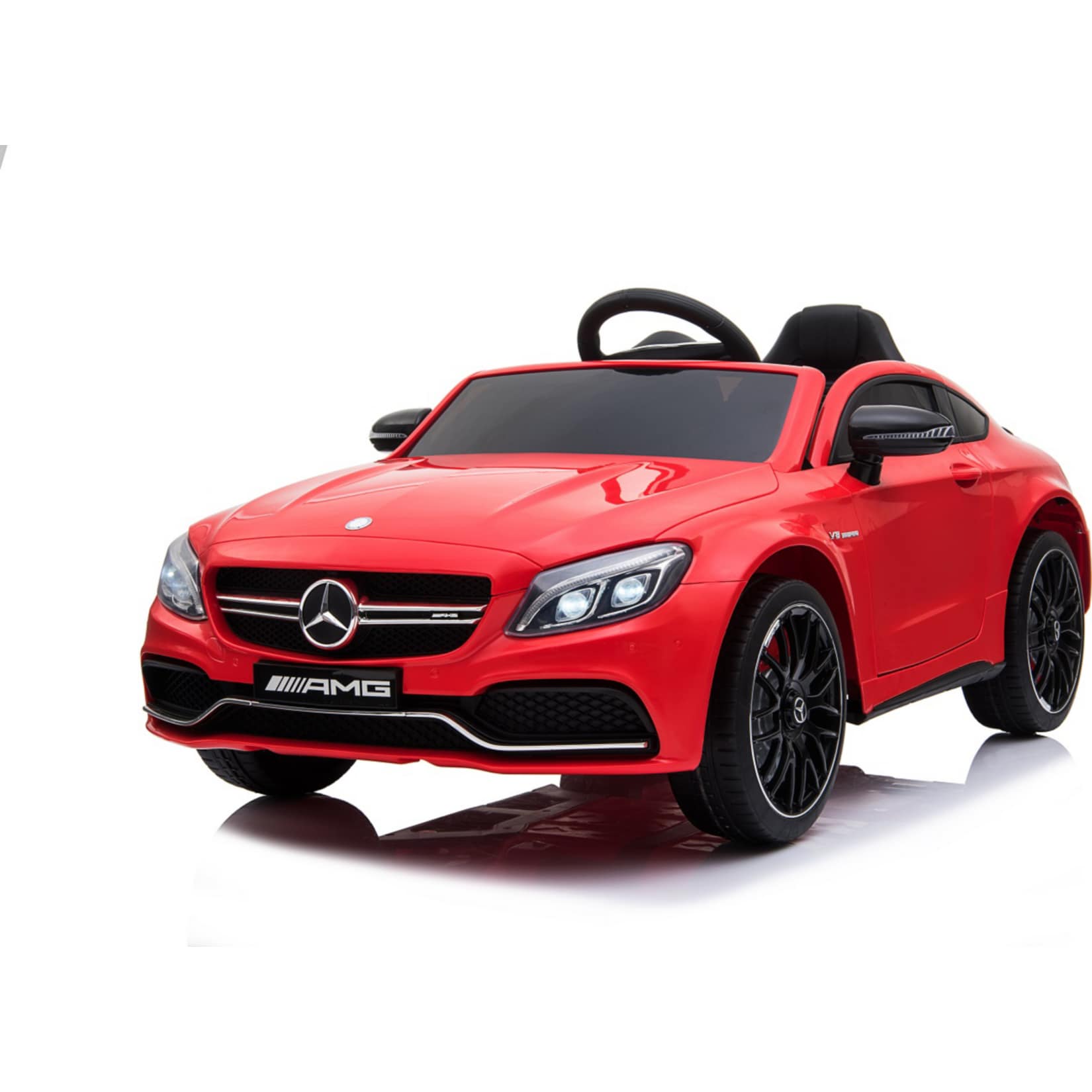 Kinder Elektro Auto Mercede Kinderauto C63 Amg Eva Leder Led Usb Mp3 - Bild 1