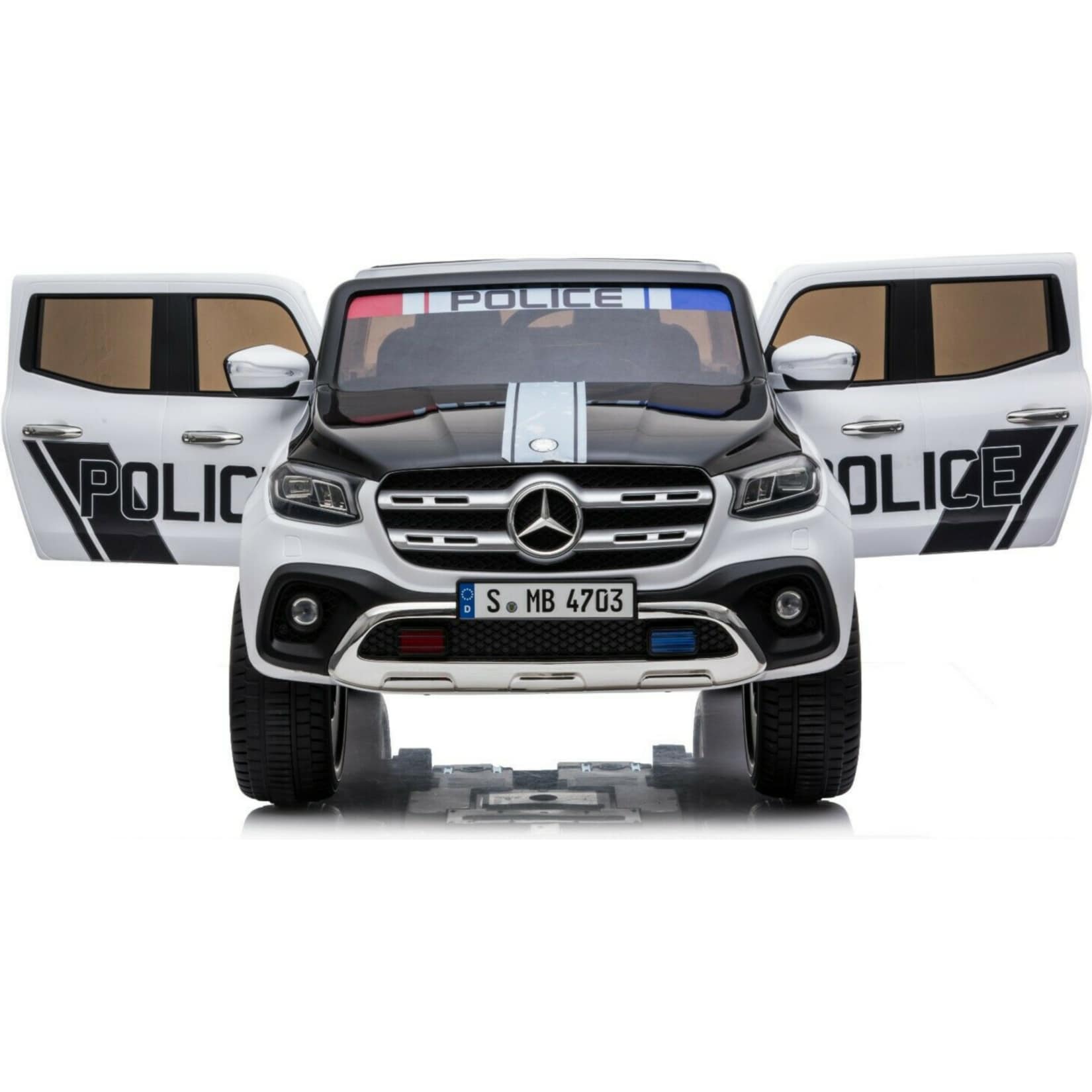 Kinder Elektroauto Polizei Mercedes Benz X Klasse Allrad 4x45w Wippfunktion Online Kaufen Bei Netto
