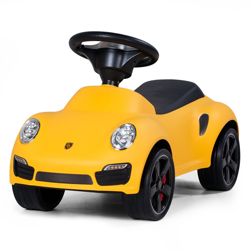 Kinder Porsche 911 Turbo S Rutschauto Rutscher Car Babyauto Gelb - Bild 1