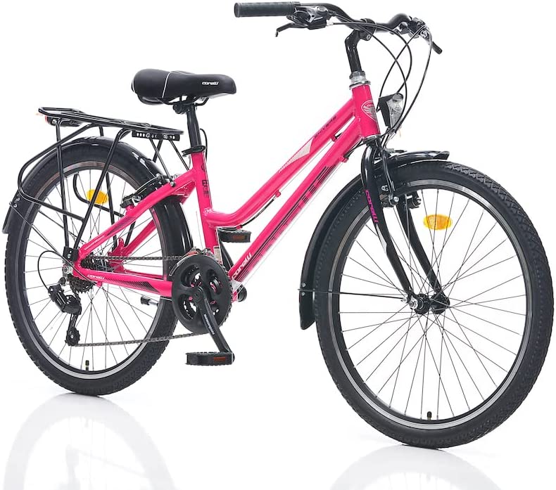 24 Zoll Alu Fahrrad Cityrad 24 M&auml;dchen Fahrrad Rad 21G Rh 38 cm STVO - Bild 1