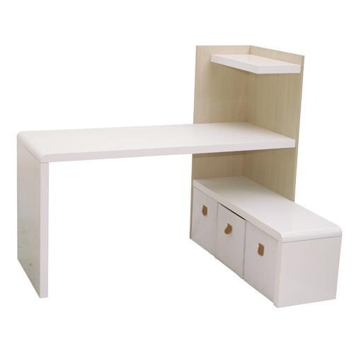 Prana Schreibtisch Lowboard Kombi Eckschreibtisch Ecklosung Abgerundete Kanten Weiss Hochglanz Online Kaufen Bei Netto