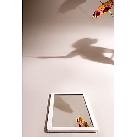 Prana - Spiegel, Wandspiegel mit Rahmen, abgerundete Kanten, weiss  hochglanz online kaufen bei Netto