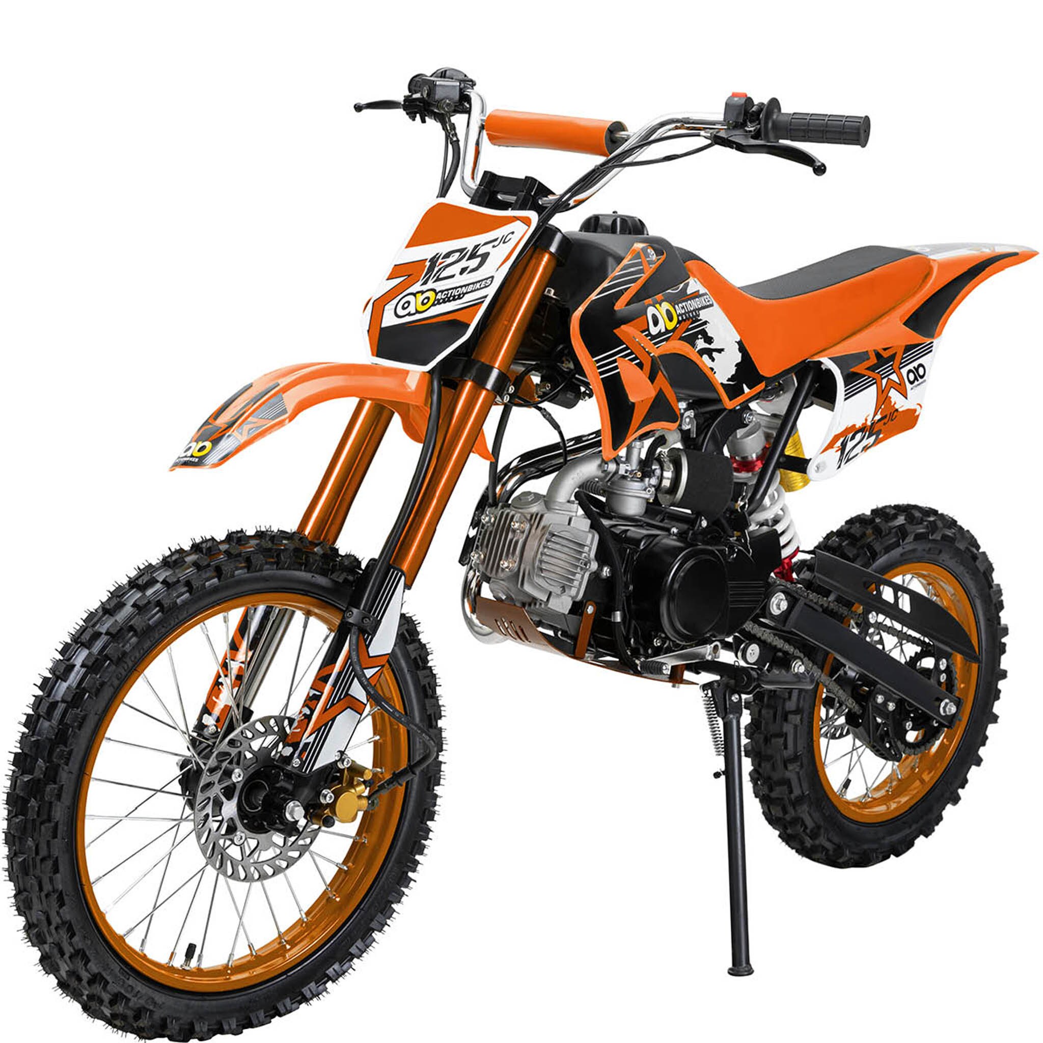 Jugend-Crossbike JC125, Benzin-Jugendmotorrad, 125 ccm, 17/14-Reifen, 4-Takt-Motor, 80 km/h, ab 14 J. (Orange) - Bild 1