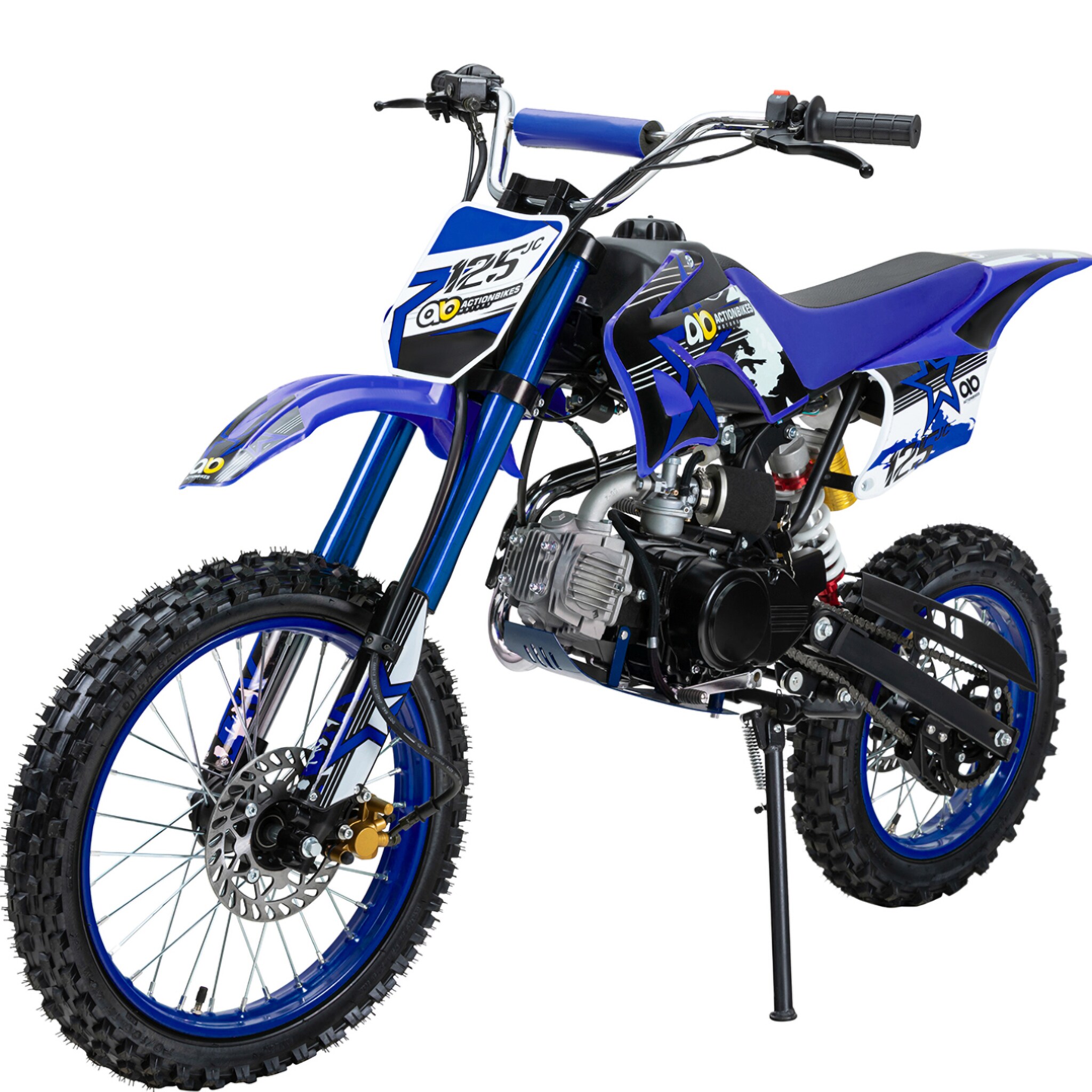 Jugend-Crossbike JC125, Benzin-Jugendmotorrad, 125 ccm, 17/14-Reifen, 4-Takt-Motor, 80 km/h, ab 14 J. (Blau) - Bild 1