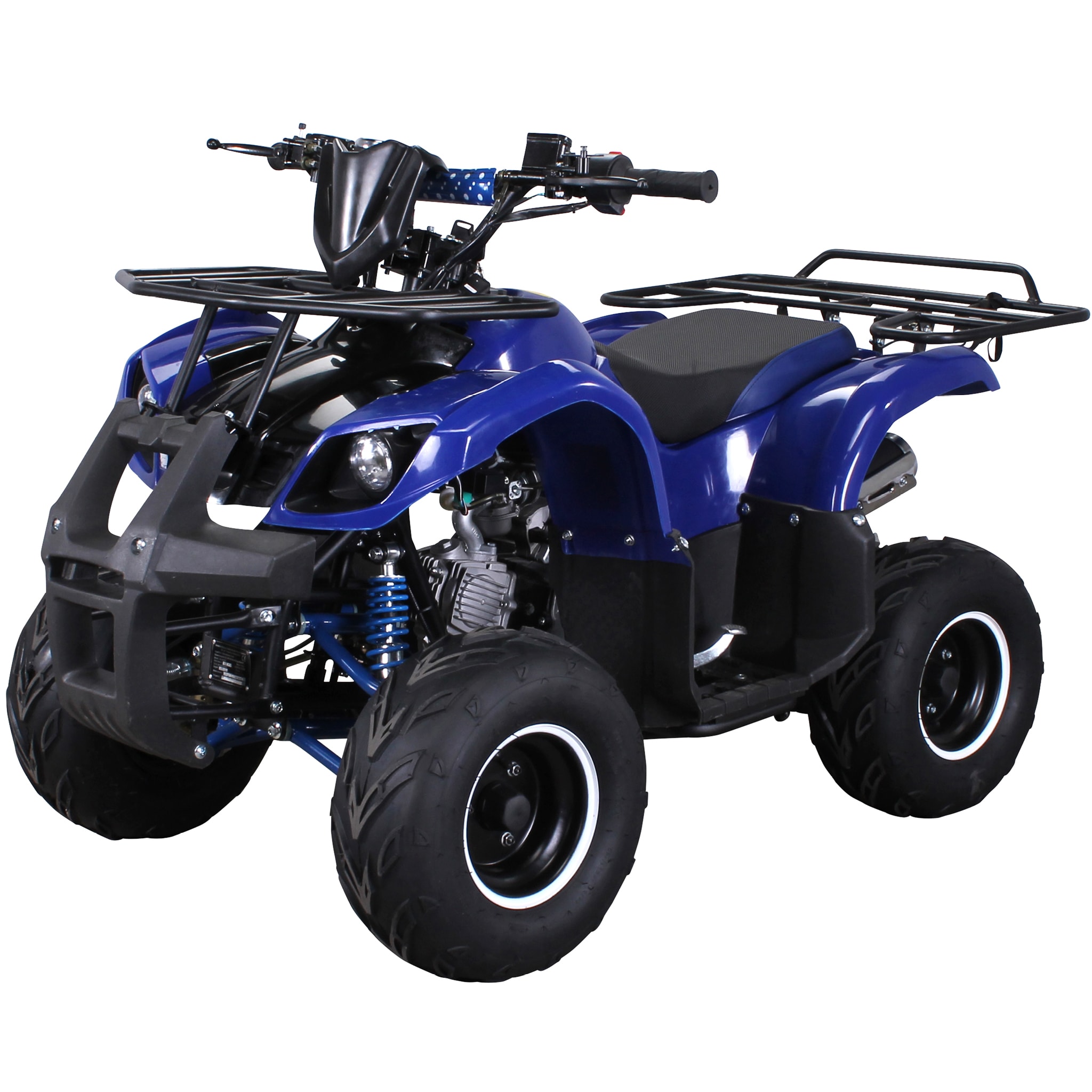 Benzin-Jugend-Quad S-8 Farmer, 125 ccm, ATV, Not-Aus-Leine, Automatik, Alarmanlage, Scheibenbremse (Blau) - Bild 1