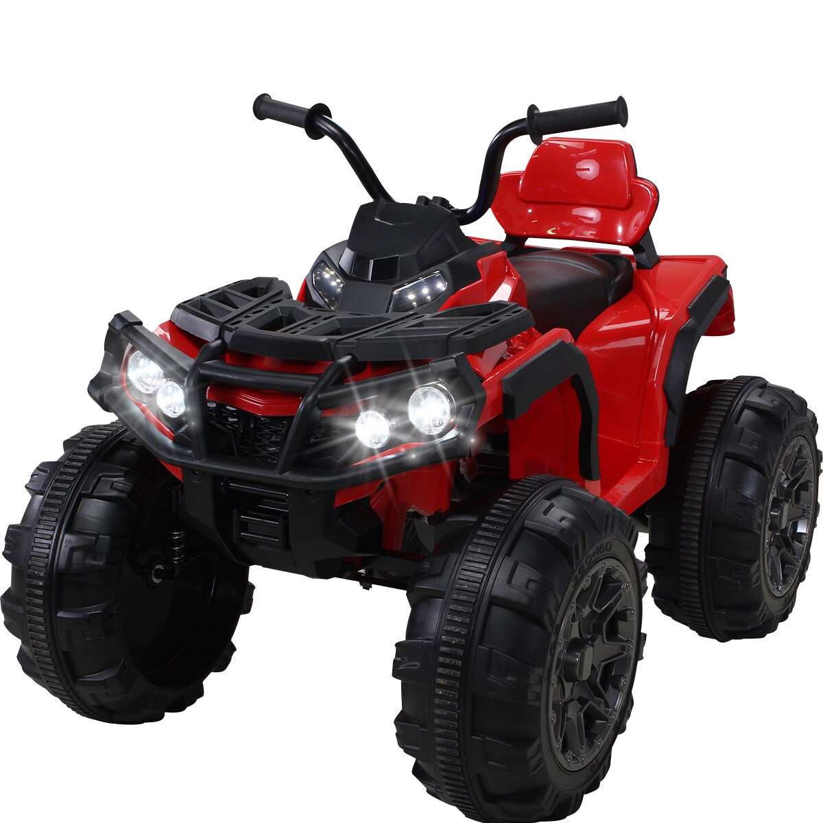 Kinderquad Bumper, Kinder-Elektroauto mit Fernbedienung, 70 Watt, Stoßdämpfer, Bremsautomatik, LED (Rot)