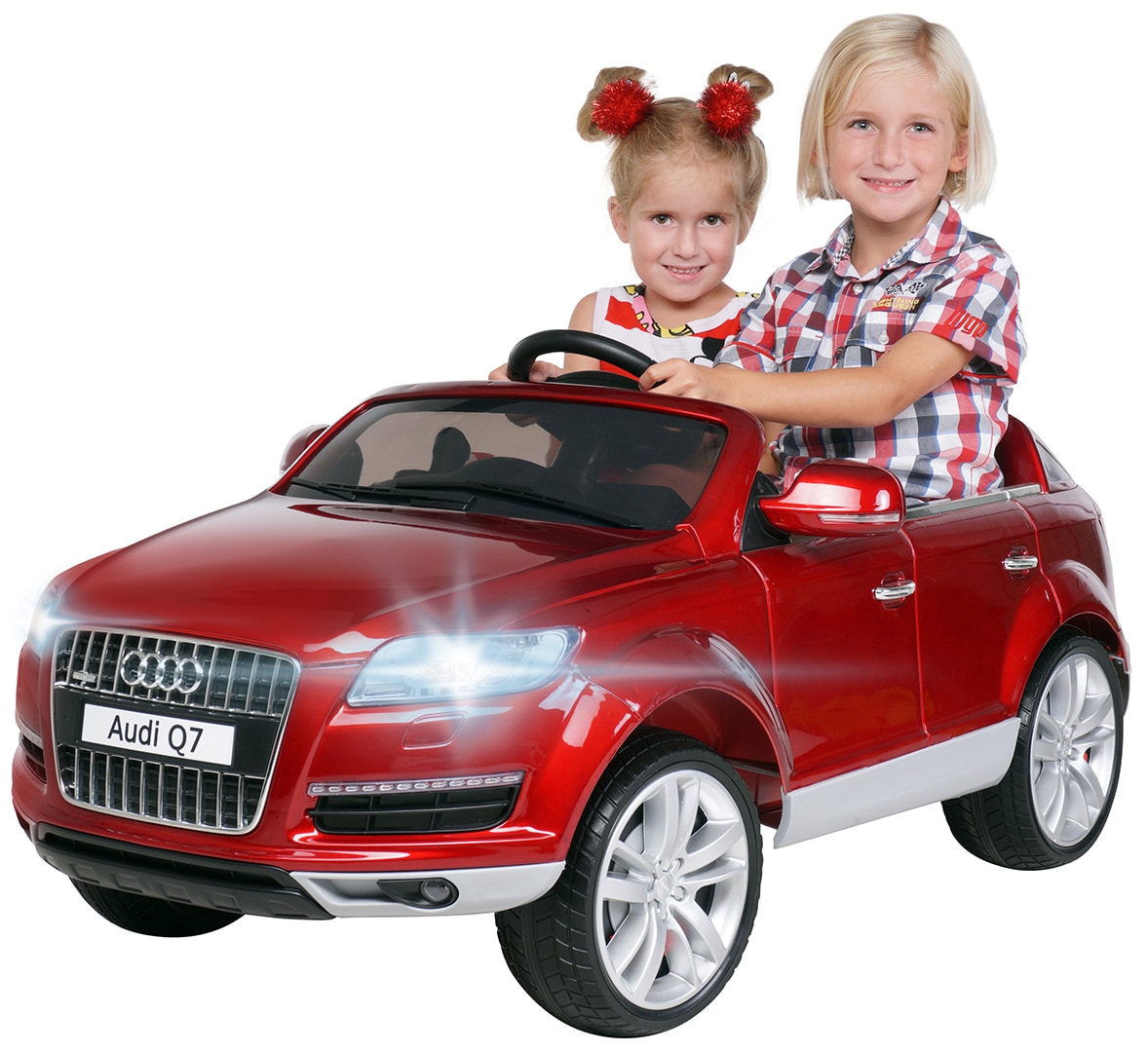 Kinder-Elektroauto Audi Q7 4L Lizenziert lackiert (Rot lackiert) - Bild 1