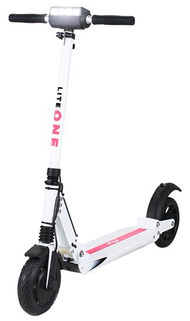 eFlux Lite One E-Scooter 30 km/h, 500 Watt, Elektroroller mit Tempomat, 8 Zoll (Weiß/Pink) kaufen bei Netto
