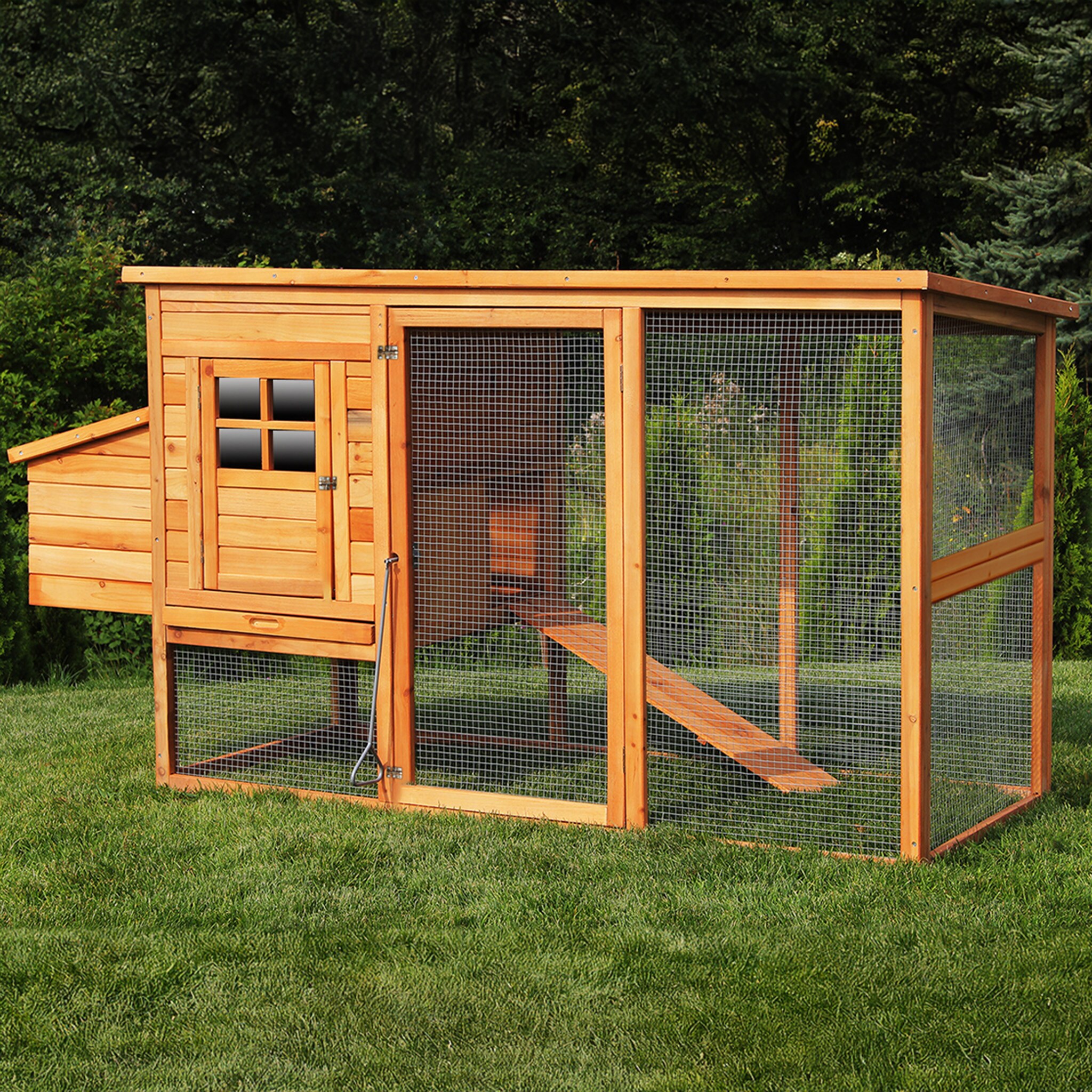 MyAnimal H&uuml;hnerstall f&uuml;r 4 H&uuml;hner MH-04 mit Eiablage, wasserabweisendes Dach, schutzimpr&auml;gniert (Braun) - Bild 1