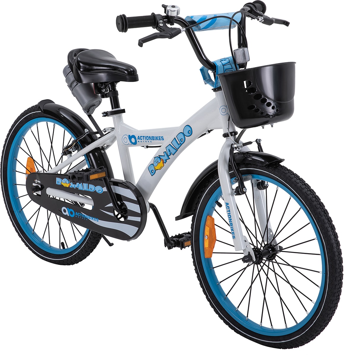 Actionbikes Kinderfahrrad Donaldo 20 Zoll, V-Brake-Bremsen, h&ouml;henverstellbar, Seitenst&auml;nder, Korb - Bild 1