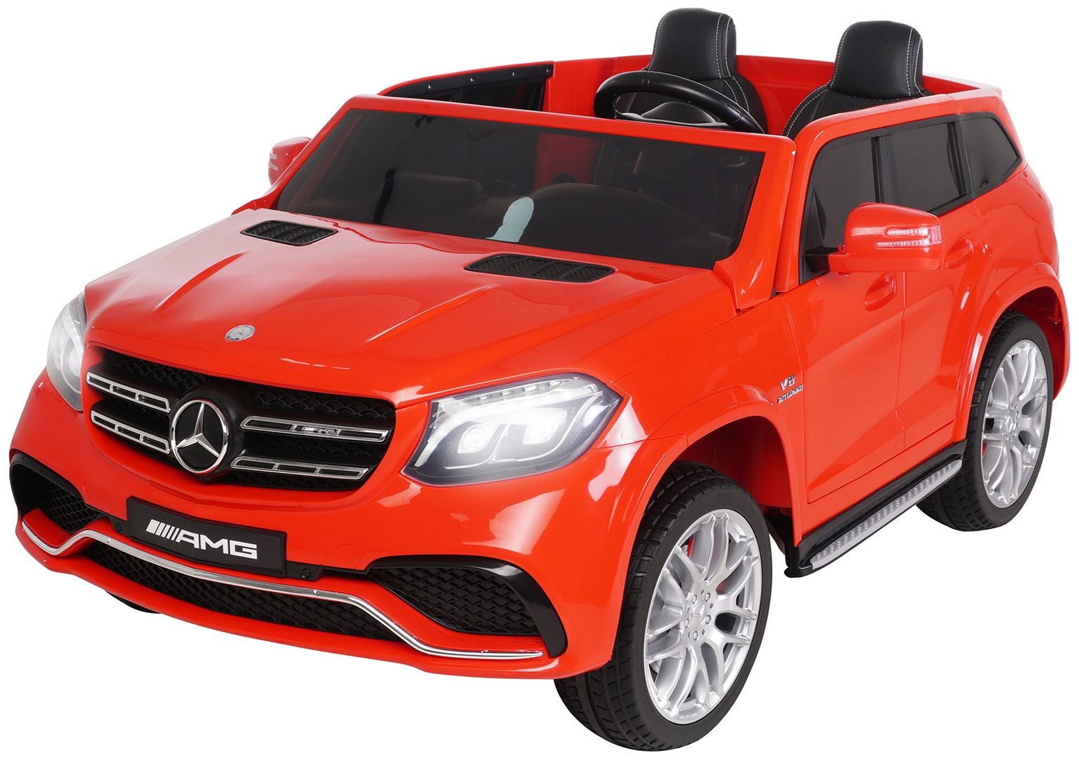 Kinder-Elektroauto Mercedes GLS63, 2-Sitzer, Allrad, 4 x 45 Watt, Fernbedienung, LEDs, EVA-Reifen (Rot) - Bild 1
