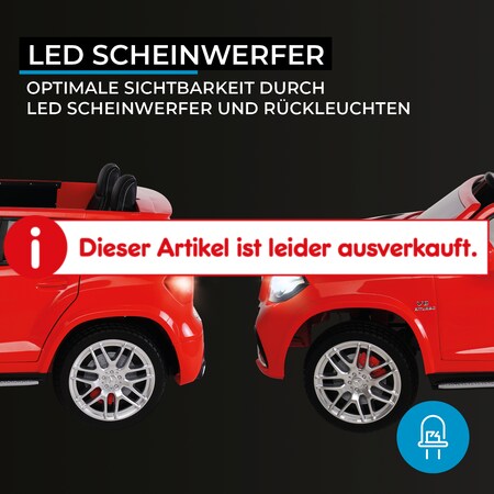 Kinder-Elektroauto Mercedes GLS63, 2-Sitzer, Allrad, 4 x 45 Watt,  Fernbedienung, LEDs, EVA-Reifen (Rot) online kaufen bei Netto