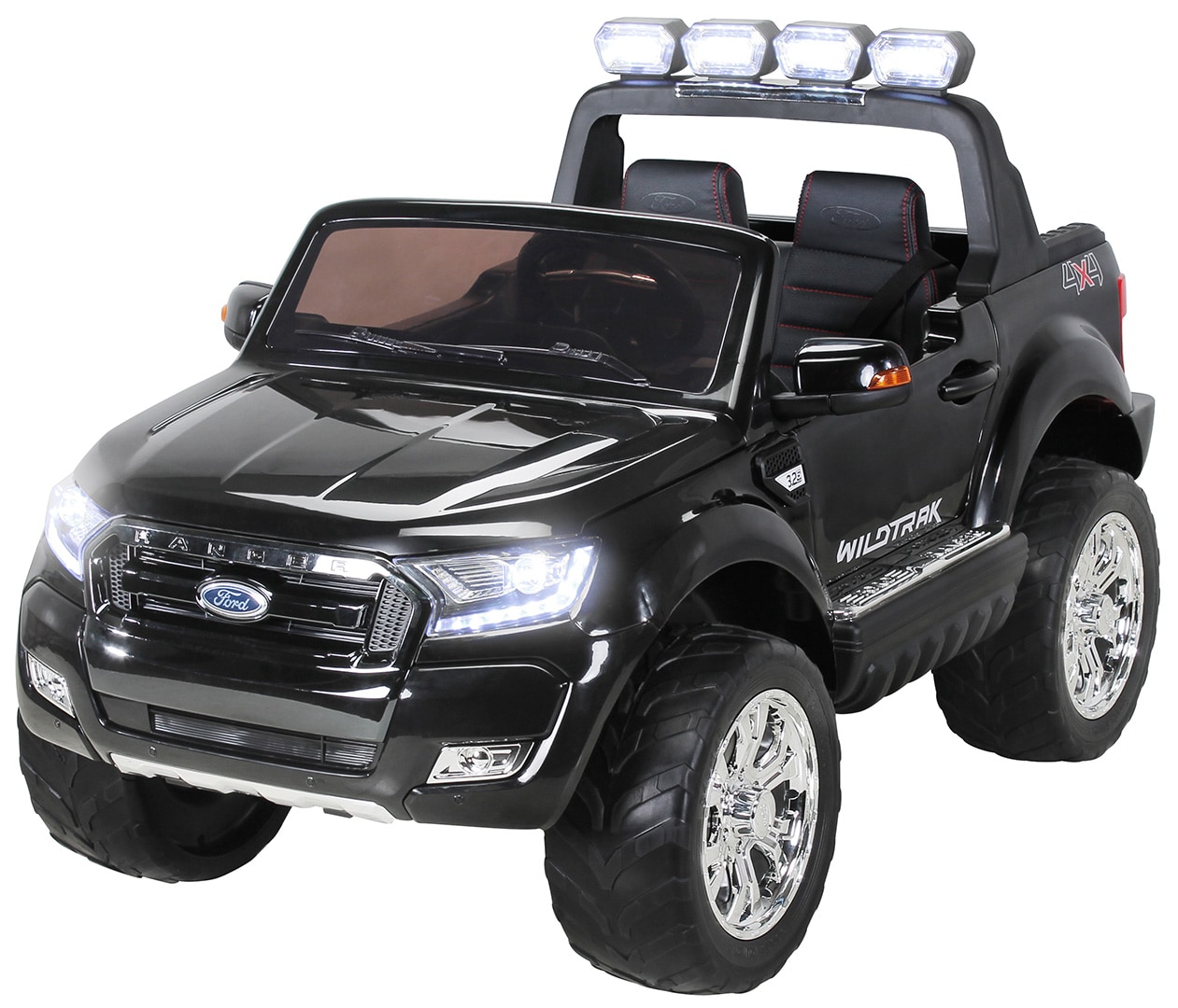 Kinder-Elektroauto Ford Ranger Wildtrak Allrad Lizenziert f&uuml;r 2 Personen (Schwarz) - Bild 1