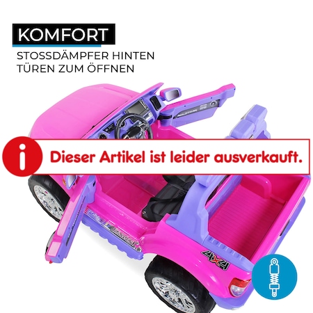Kinder Elektroauto Ford Ranger MODELL 2018 Allrad Lizenziert für 2 Personen  (pink)