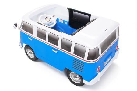Kinder-Elektroauto VW Bus Bulli T1 Samba Camper (Weiß Blau) online kaufen  bei Netto
