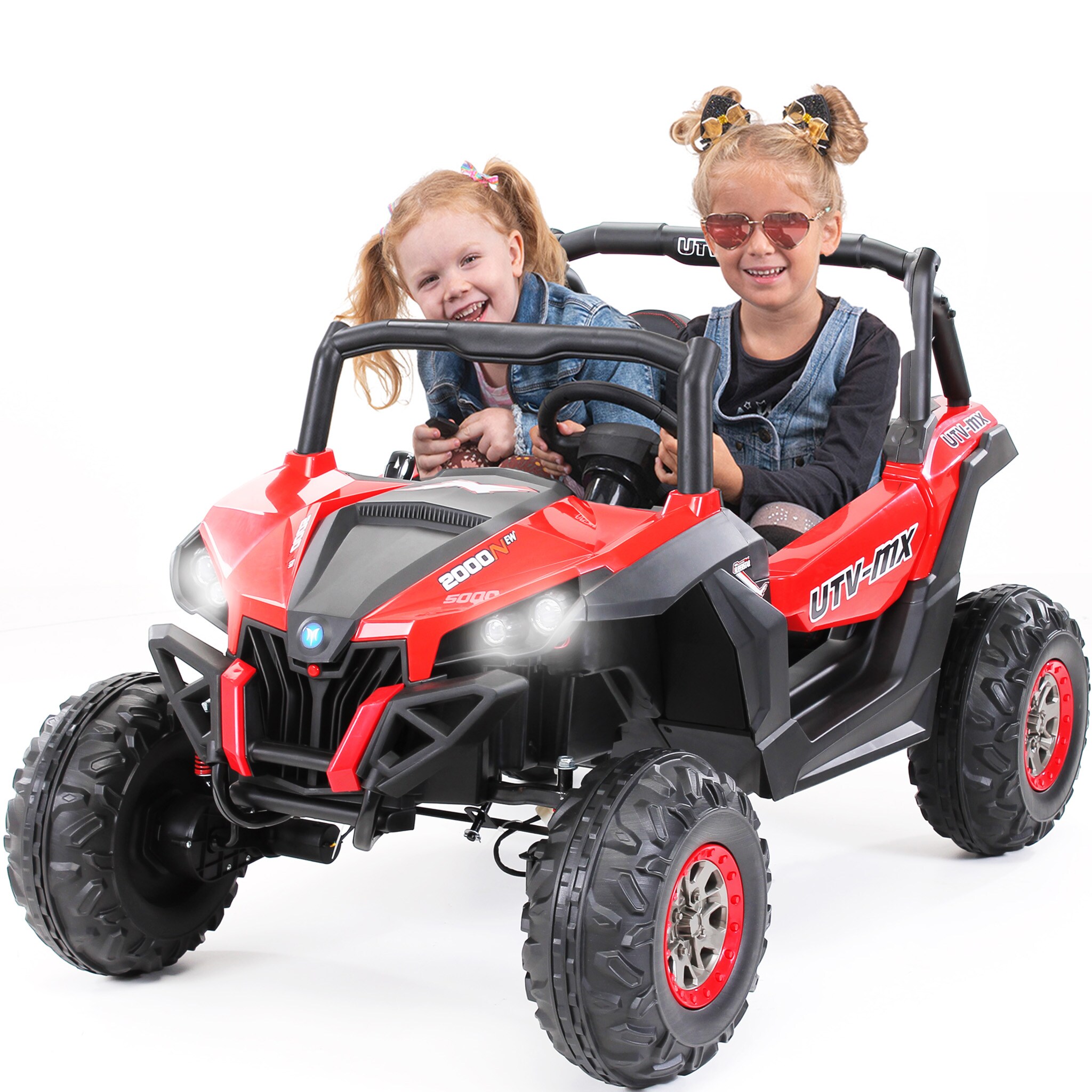 Kinder-Elektroauto UTV Buggy MX Allrad 4x4 (Rot/Schwarz) - Bild 1