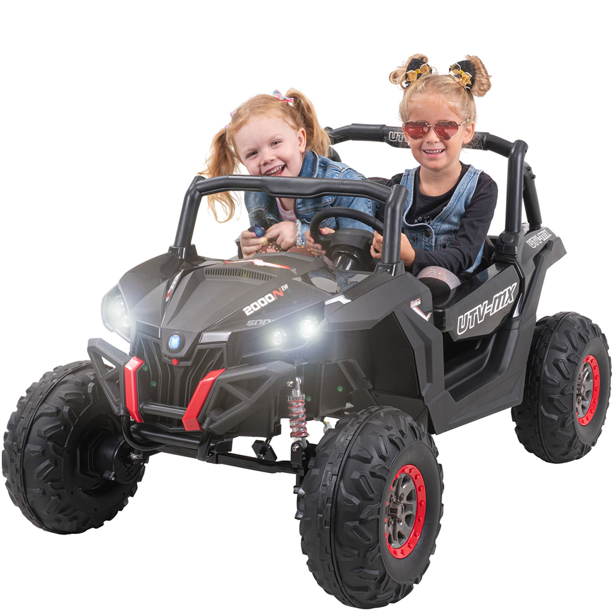 Kinder-Elektroauto UTV Buggy MX Allrad 4x4 (Schwarz) - Bild 1
