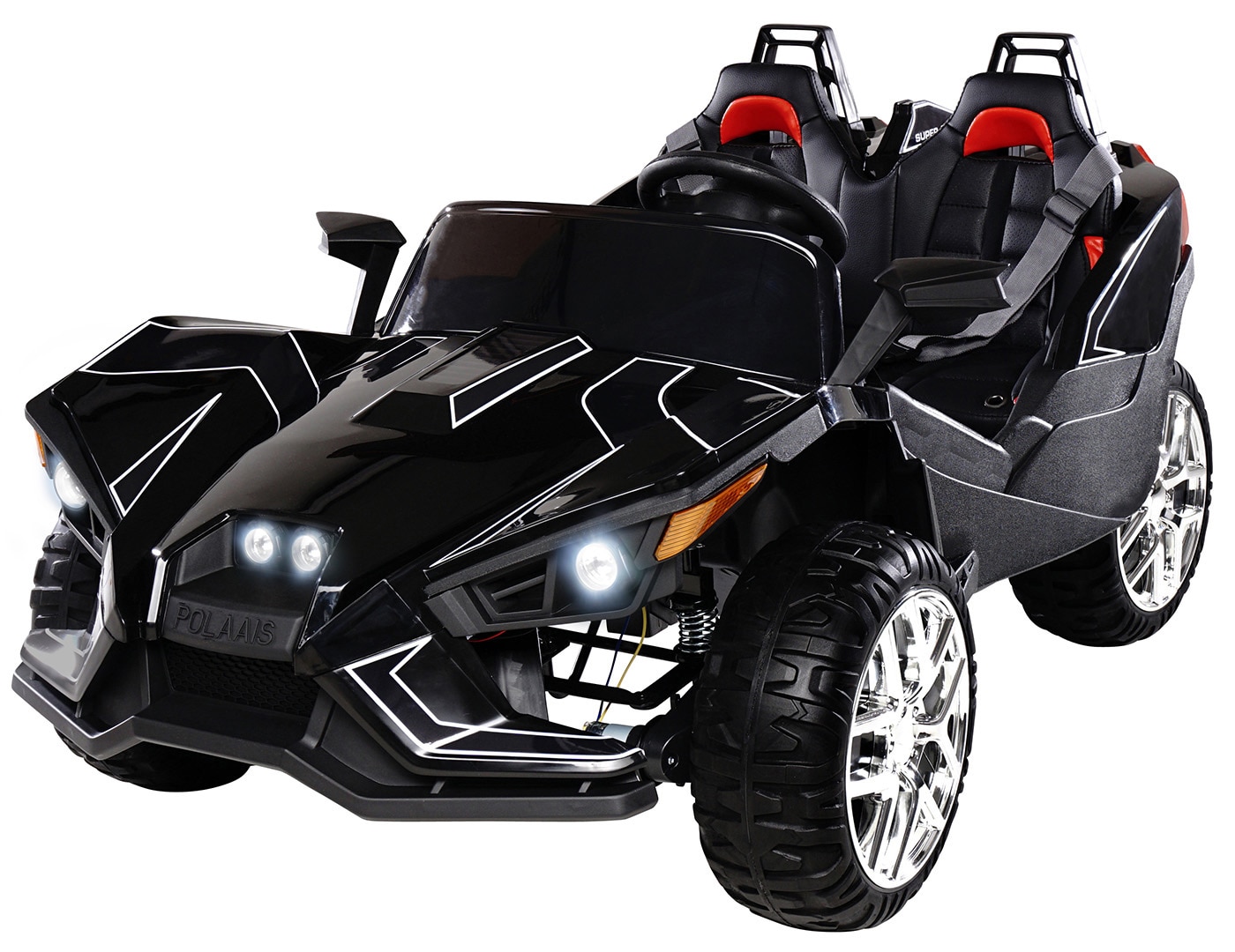 Kinder-Elektroauto GT Super Speed JC888 4x4, EVA Reifen, Ledersitz (Schwarz) - Bild 1