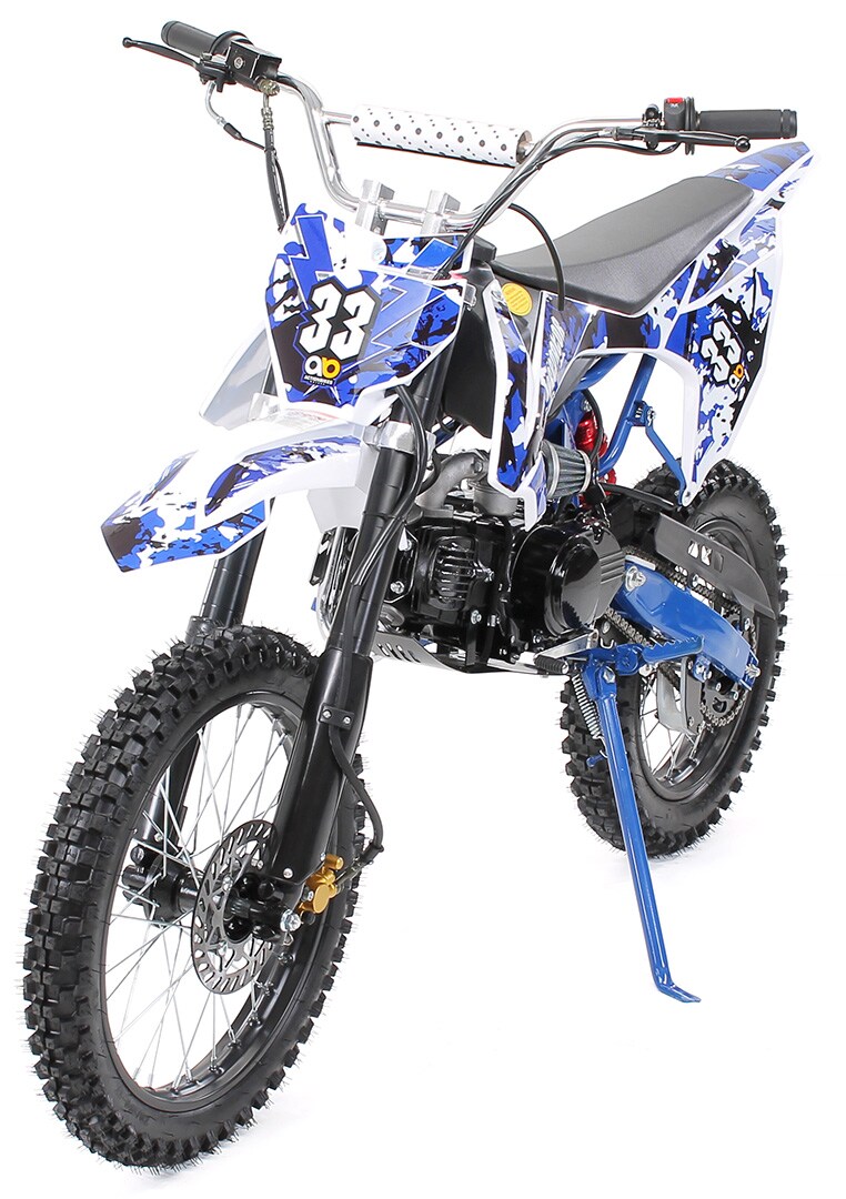 Kinder-Crossbike Predator, Benzin-Kindermotorrad, 125ccm, Scheibenbremsen, 4-Takt-Motor, ab 8 Jahren (Blau) - Bild 1