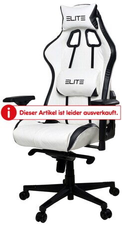 ELITE Gaming-Stuhl RESPAWN, 4D-Armlehnen, 90 Grad Rückenlehne, Kopf-/  Lendenkissen, Sitz verstellbar (LED Weiß/Schwarz) online kaufen bei Netto