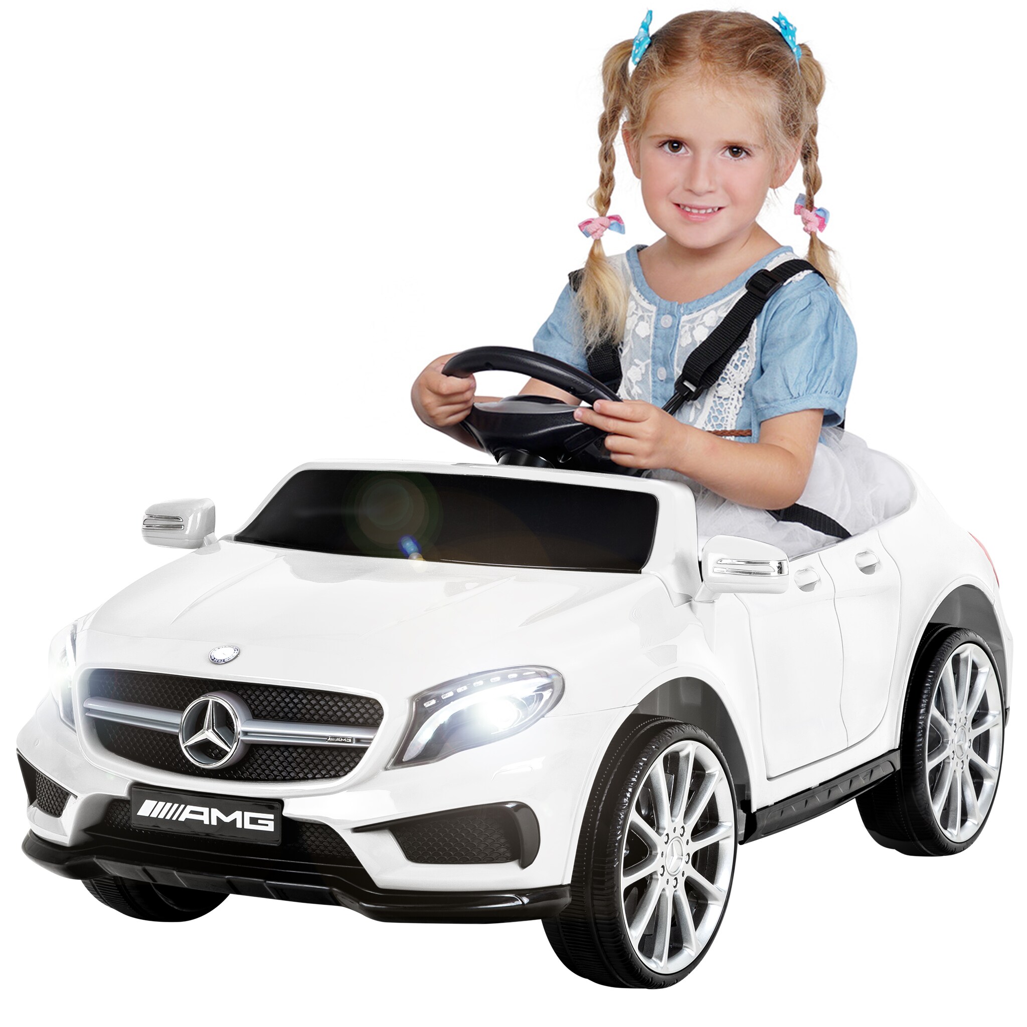 Kinder-Elektroauto Mercedes AMG GLA45 Lizenziert (Wei&szlig;) - Bild 1